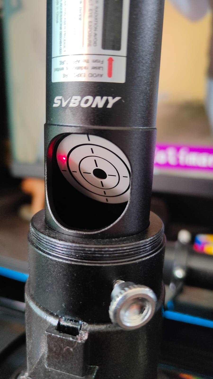 SVBONY Red Laser Collimator for Newtonian Telescope Alignment 1.25 inches 7 Bright Levels Triple Cemented Lens with 2 inches Adapter customer photo 2