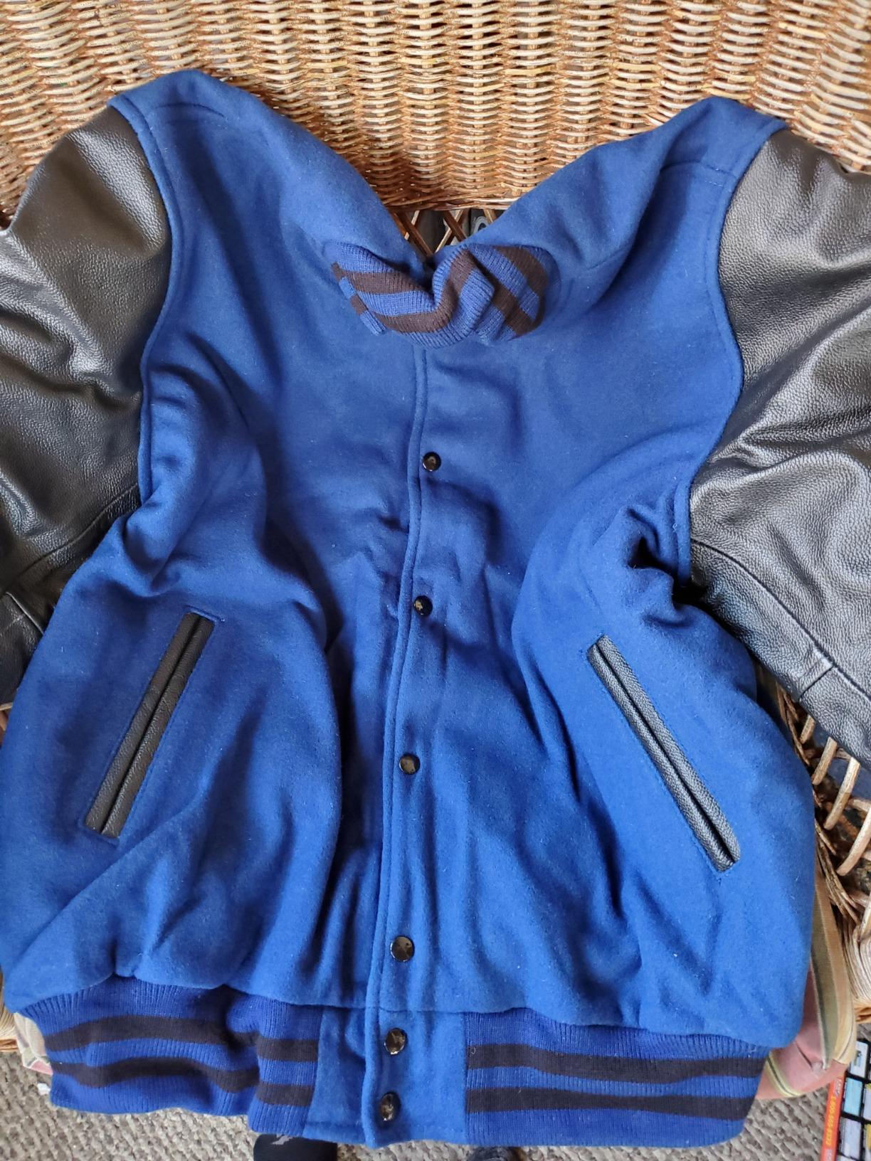 Stewart & Strauss Varsity Letterman Jacket, Wool and Leather | Original American varsity jacket crafted since 1977 customer photo 2