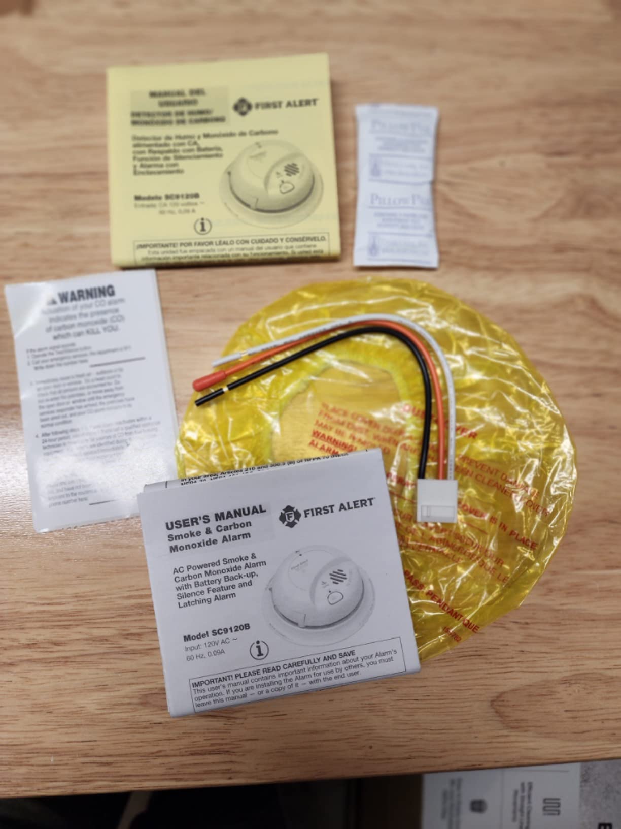 First Alert BRK SC9120FF Hardwired Smoke and Carbon Monoxide (CO) Detector with Battery Backup, 1 pack, White customer photo 2