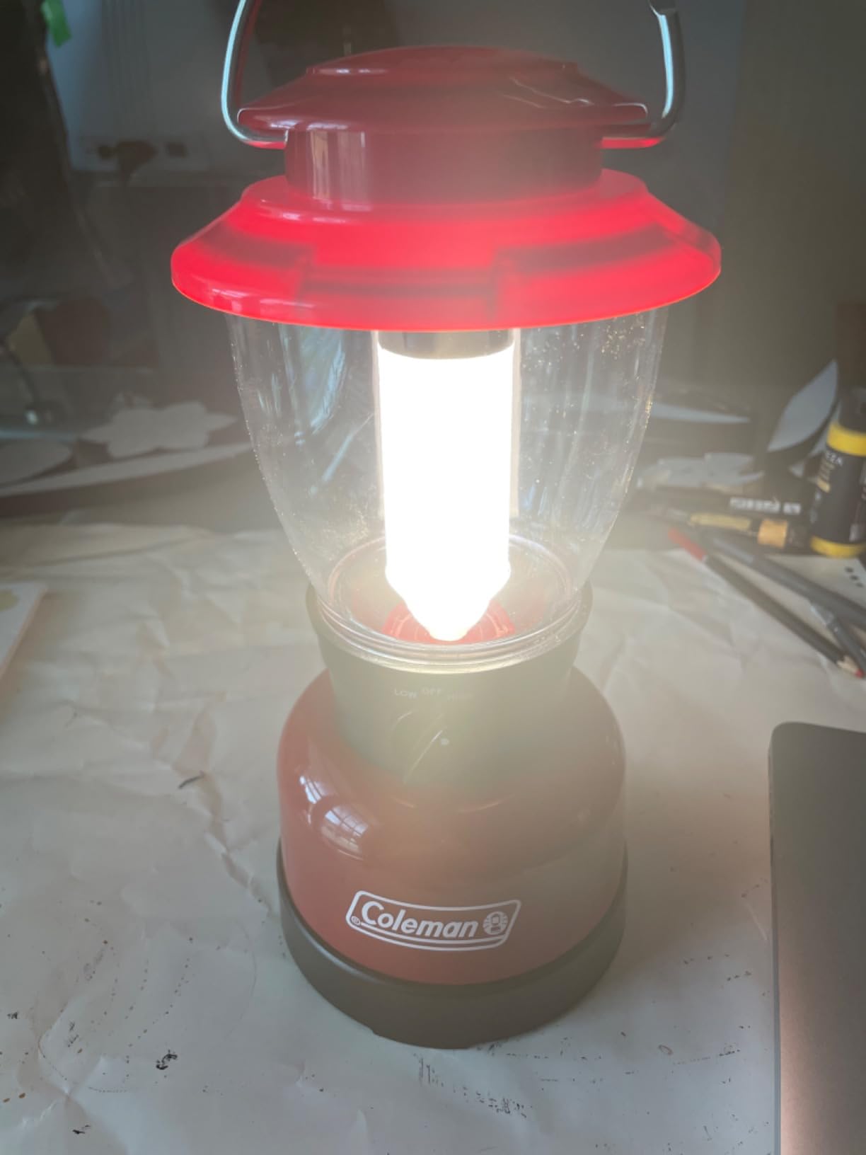 Coleman 400L LED Lantern, Water & Impact-Resistant Lantern with Carry Handle, Lifetime LED Lights Never Need Replacing, 4D Battery not Included customer photo 2