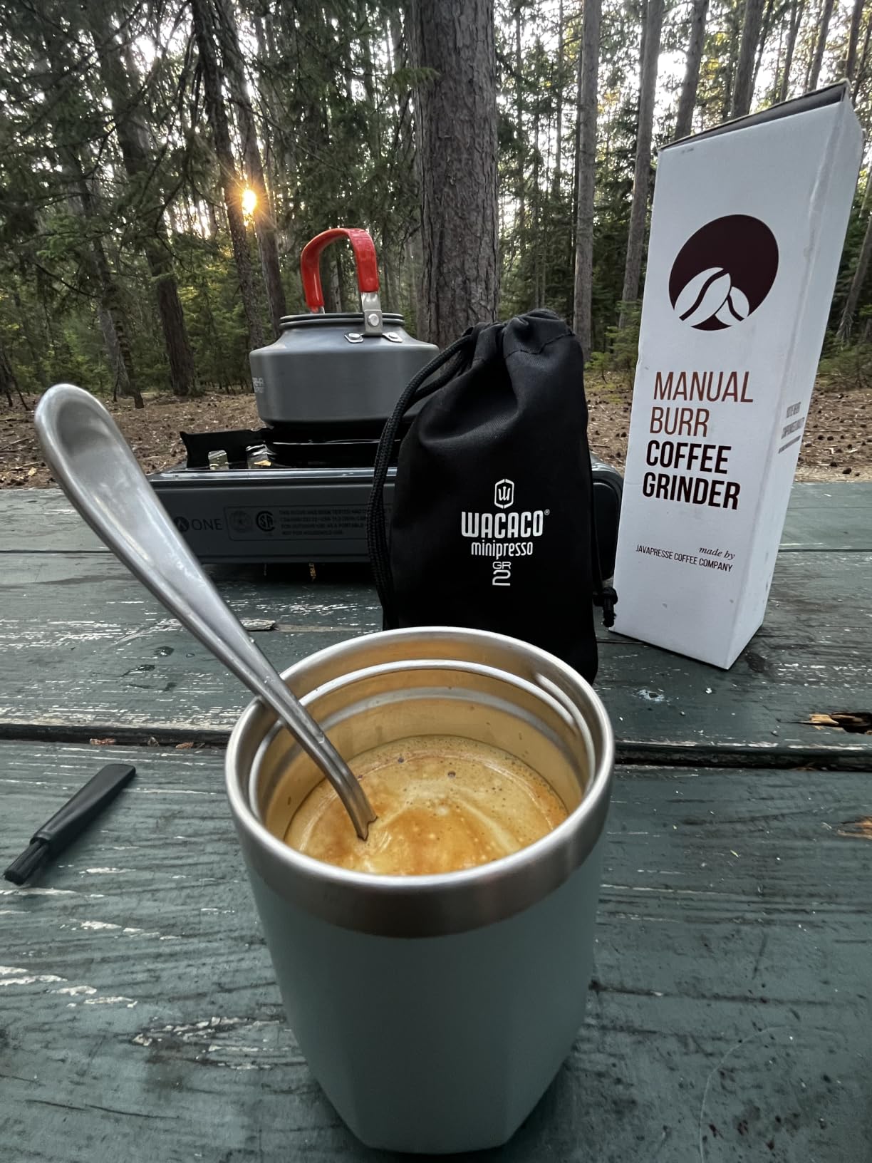Wacaco Minipresso GR, Portable Espresso Machine, Compatible Ground Coffee, Hand Coffee Maker, Travel Gadgets, Manually Operated, Perfect for Camping, Hiking customer photo 1