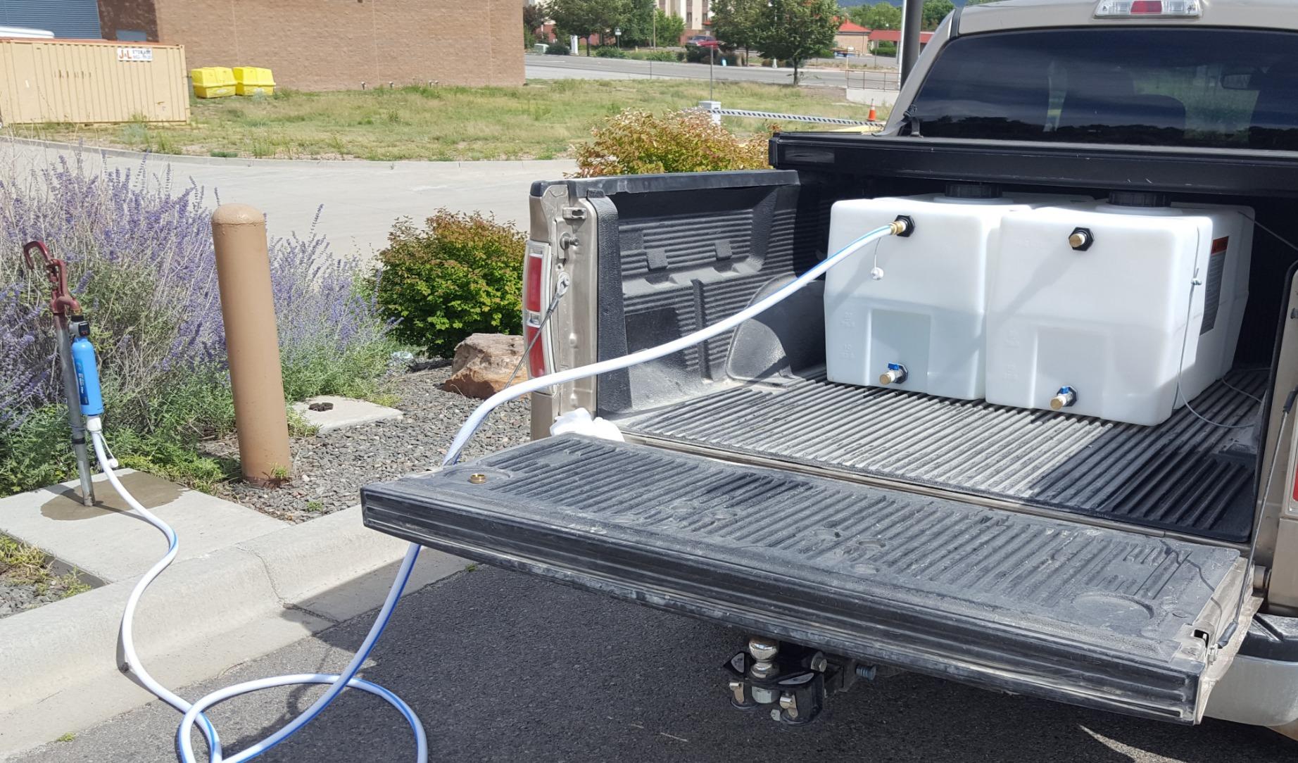 82123919 Horizontal Square Reservoir Water Tank, 50 Gallon, Made in USA, Natural Poly Tank for Non-Flammable Liquids, UV-Resistant, Ideal for Agricultural Use, RV Water Storage, White customer photo 1