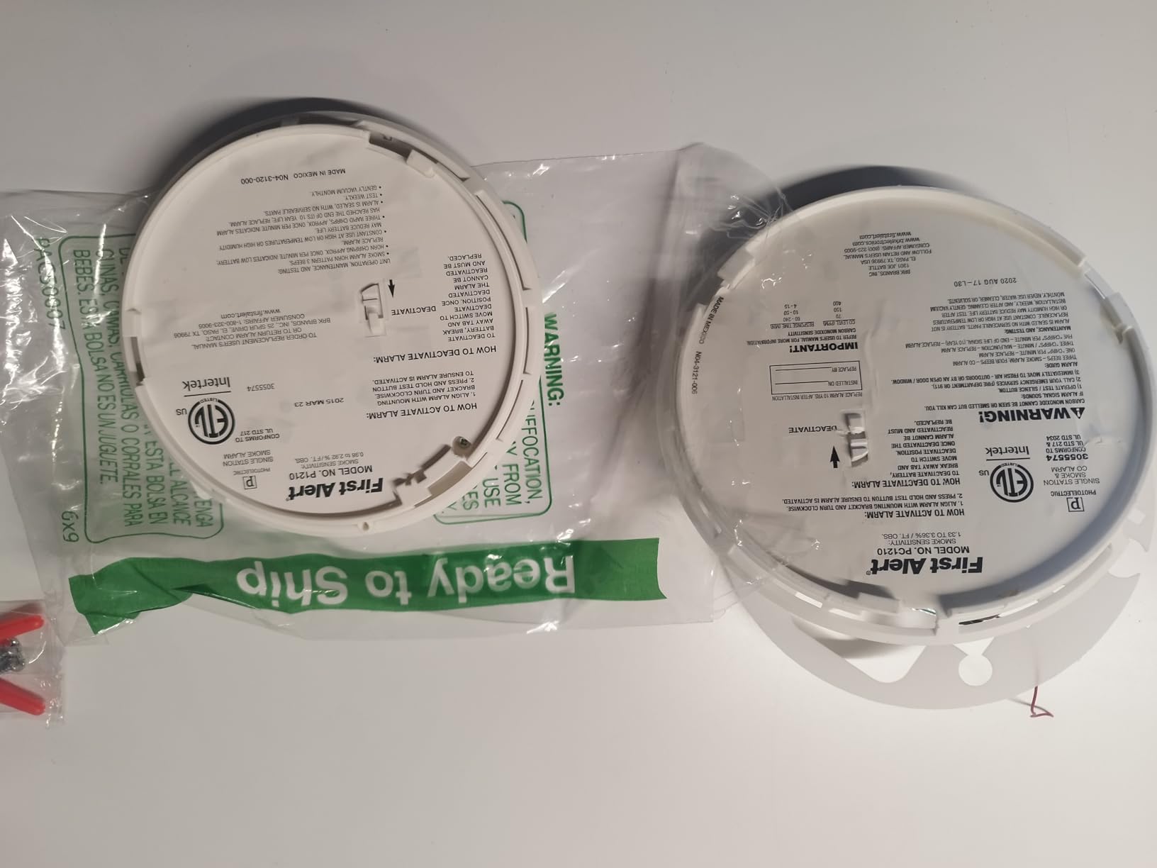 First Alert PRC710 PC1210 10-Year Combination Carbon Monoxide and Photoelectric Smoke Detector, Frustration Free customer photo 2