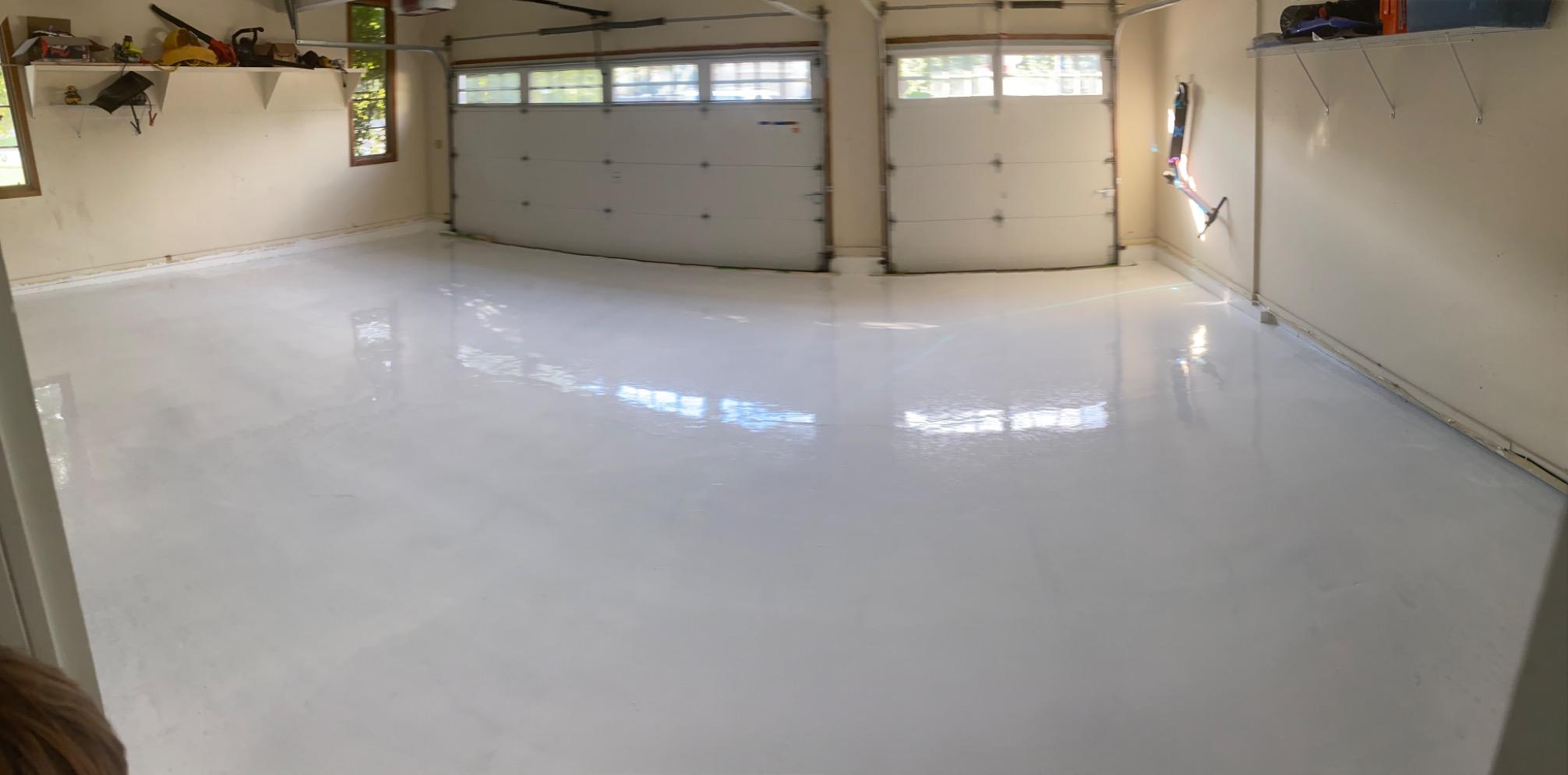 Coloredepoxies 10002 Clear Epoxy Resin Coating 100% Solids, High Gloss For Garage Floors, Basements, Concrete and Plywood. 3 Gallon Kit customer photo 1