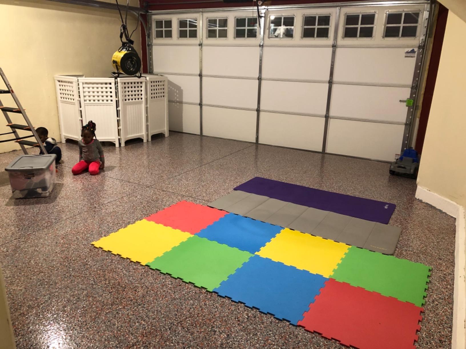Coloredepoxies 10002 Clear Epoxy Resin Coating 100% Solids, High Gloss For Garage Floors, Basements, Concrete and Plywood. 3 Gallon Kit customer photo 2