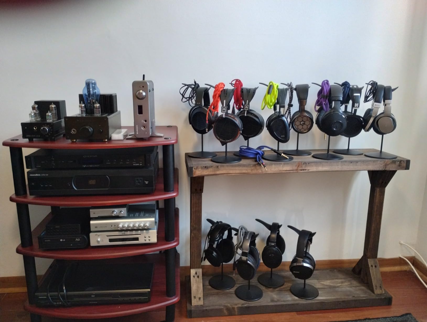 Pangea Audio Vulcan Four Shelf Audio Rack, Media Stand, and Components Cabinet 4 Shelf Espresso customer photo 2