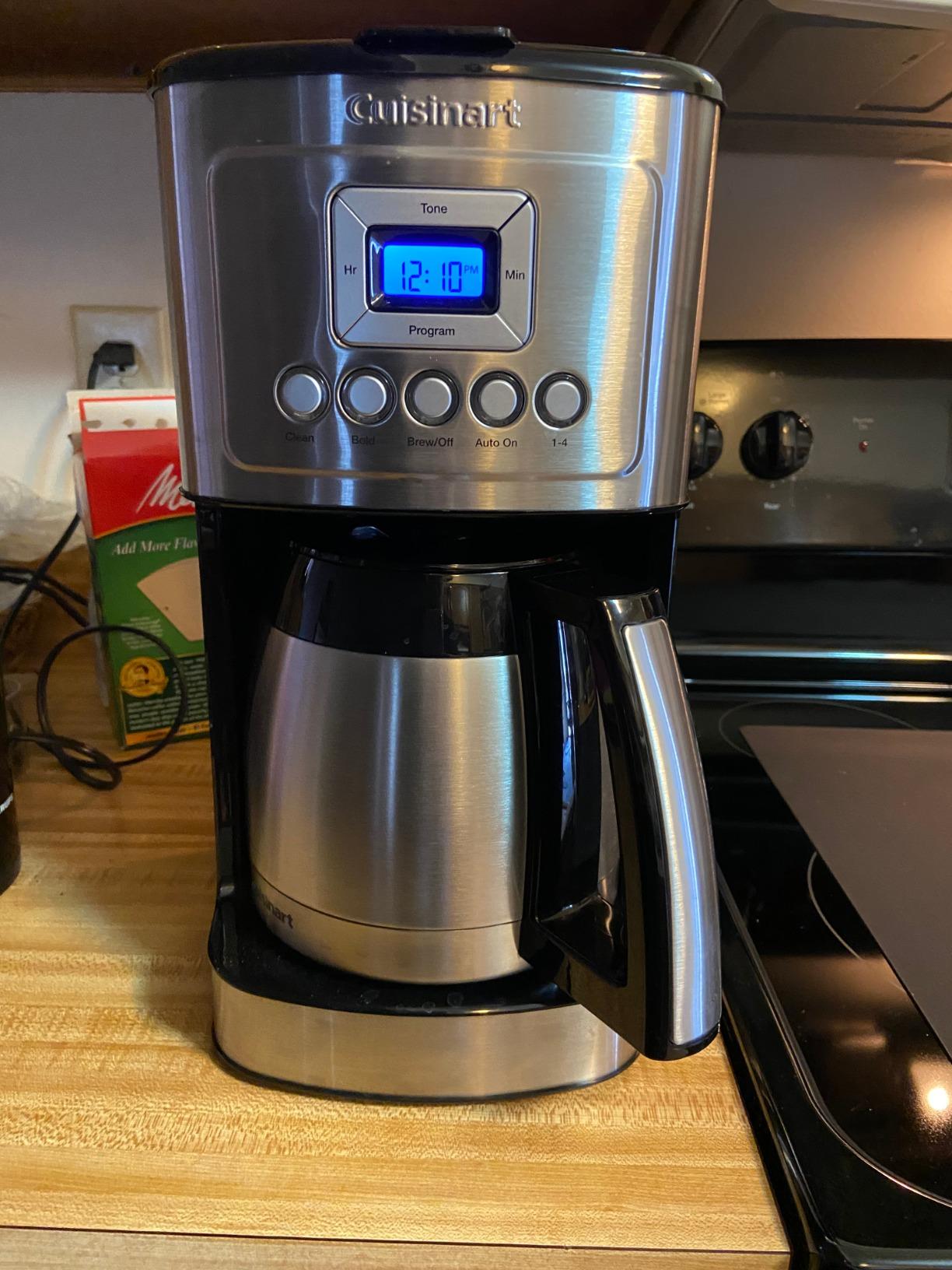 Cuisinart 12-Cup Coffee Maker, Programmable PerfecTemp Thermal Carafe Coffee Machine with 1-4 Cup Setting, Brew Strength Control and Brew Pause, Stainless Steel, DCC-3400NAS, Silver customer photo 2