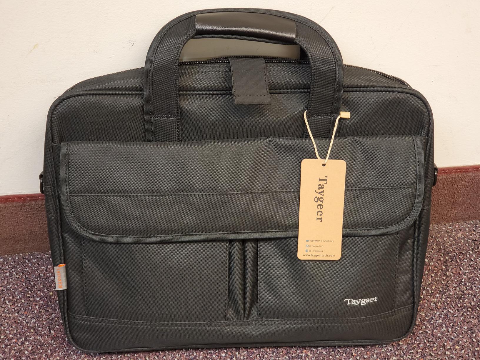 Taygeer Laptop Bag 15.6 Inch, Business Briefcase Gifts for Men Women, Water Resistant Messenger Shoulder Bag with Strap, Premium Office Bag, Carry On Laptop Case for Notebook/Computer/Laptop, Black customer photo 2