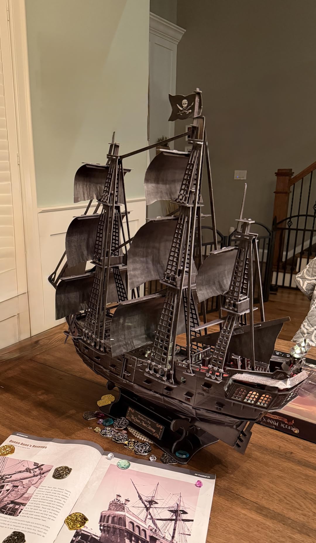CubicFun 3D Puzzles for Adults Home Decor Pirate Ship Gifts for Men Women Model Kits Brain Teaser Gifts for mom, Queen Anne's Revenge 340 Pcs customer photo 2
