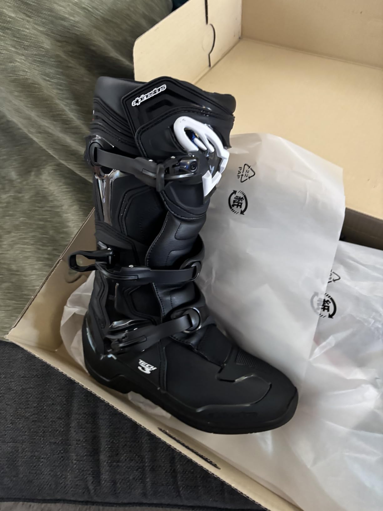 Alpinestars 2013018-10-12 Men's Tech 3 Motocross Boot, Black, 12 customer photo 1