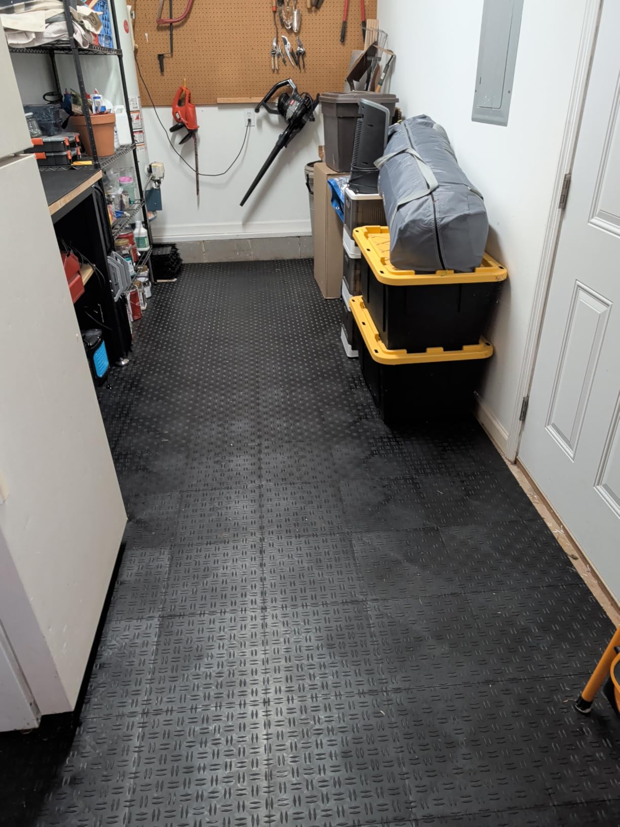 GarageTrac Garage Floor Tiles, Interlocking Garage Flooring, Diamond Pattern Non-Slip Heavy-Duty Copolymer Modular Tile, Easy Install (Red, 48 Pack of 12 x 12