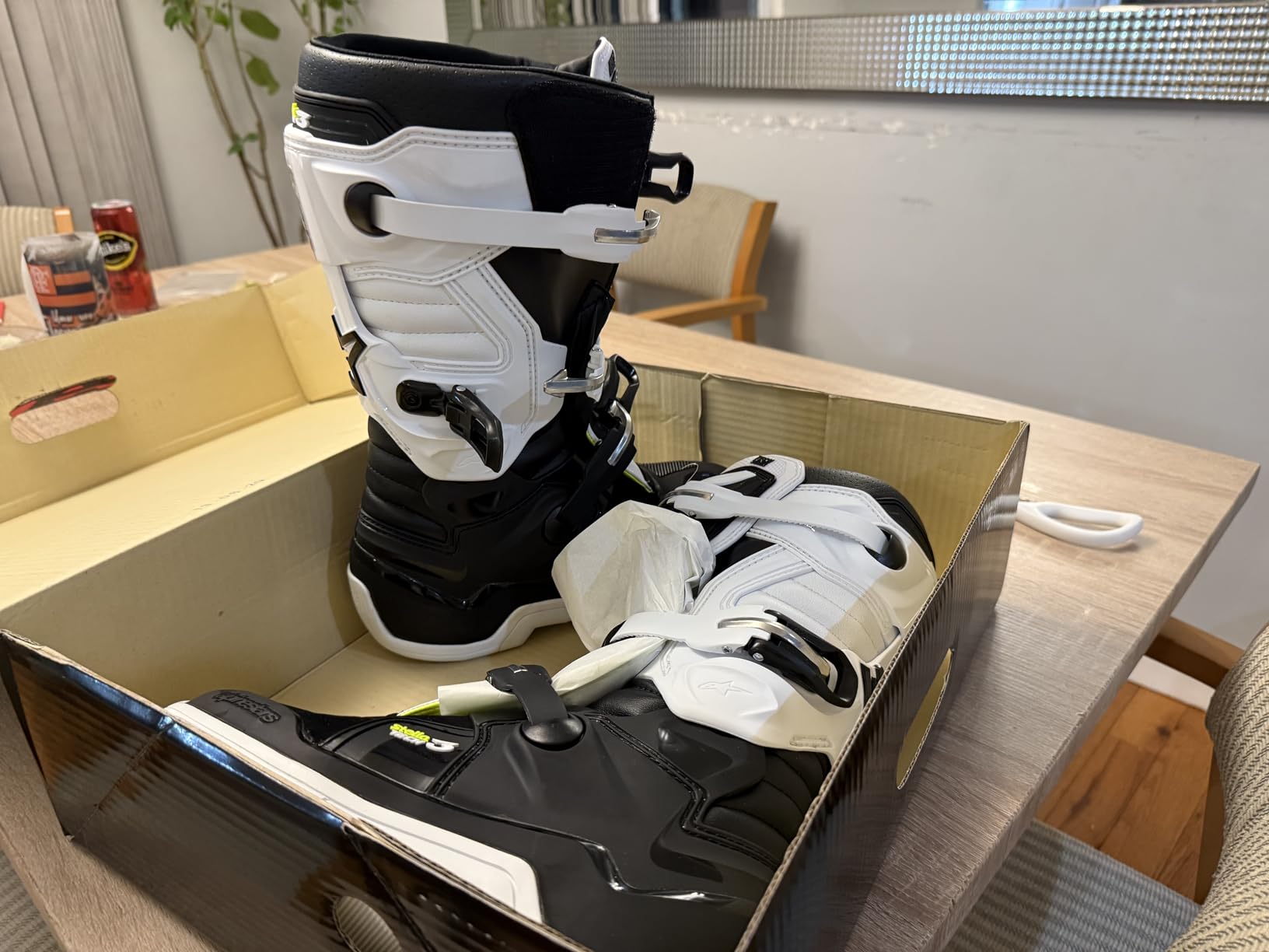 Alpinestars Stella Tech 3 Women's Motorcycle Boots, CE-Certified Off-Road Gear, Durable & Lightweight Motocross Protection, 6, Black/White customer photo 1