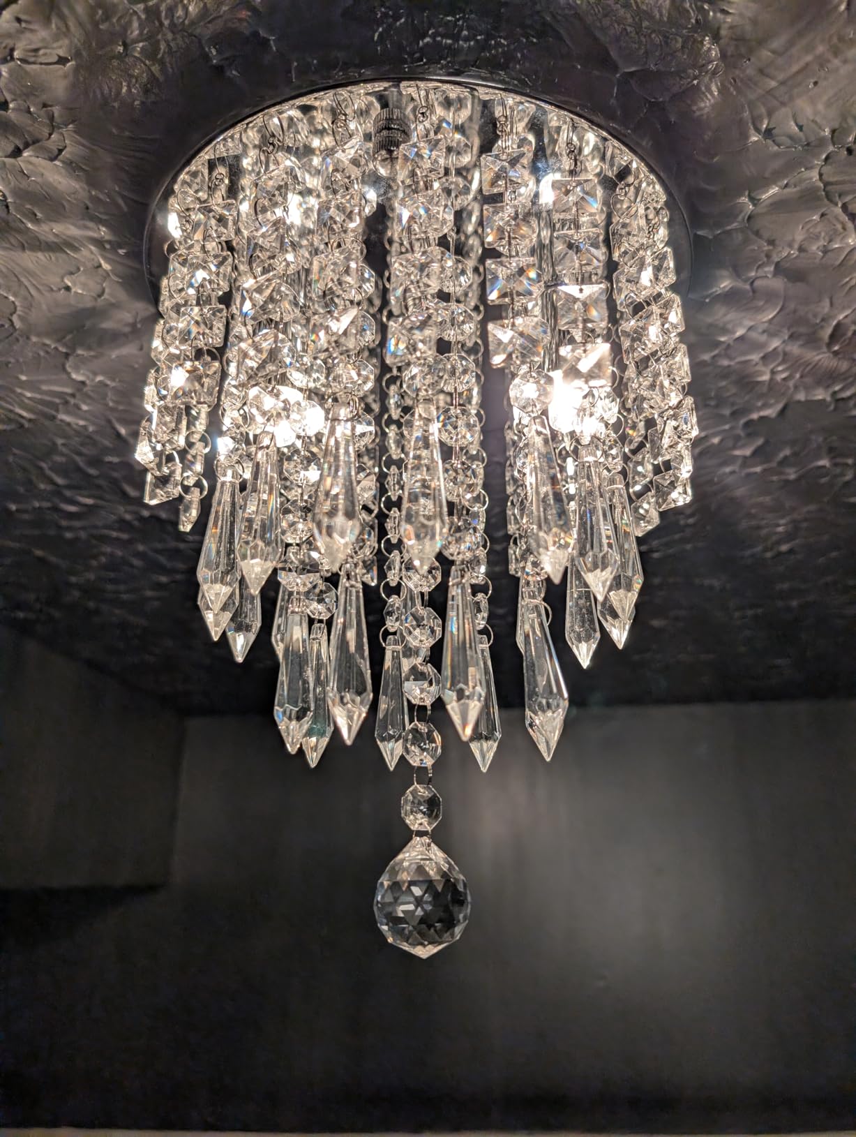 lifeholder Mini Chandelier, Crystal Chandelier Lighting, 2 Lights, Flush Mount Ceiling Light, H10.4'' x W8.66'' Modern Chandelier Lighting Fixture for Bedroom, Hallway, Bar, Kitchen, Bathroom customer photo 1