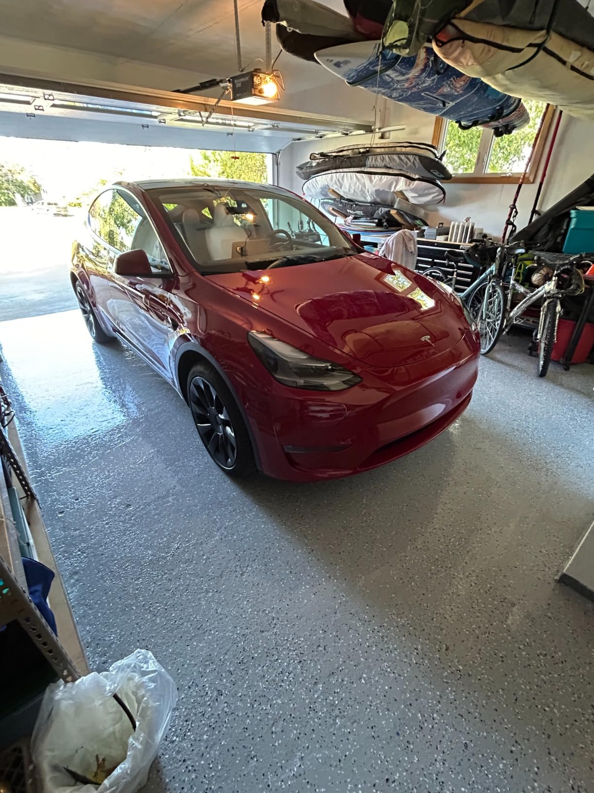 Rust-Oleum RockSolid Polycuramine Gloss Dark Gray Garage Floor Coating | 20X Stronger Than Epoxy, Resists Hot Tire Pickup, Self-Leveling Formula, Stain Resistant, Covers 500 Sq Ft, 2.5 Car Kit customer photo 2