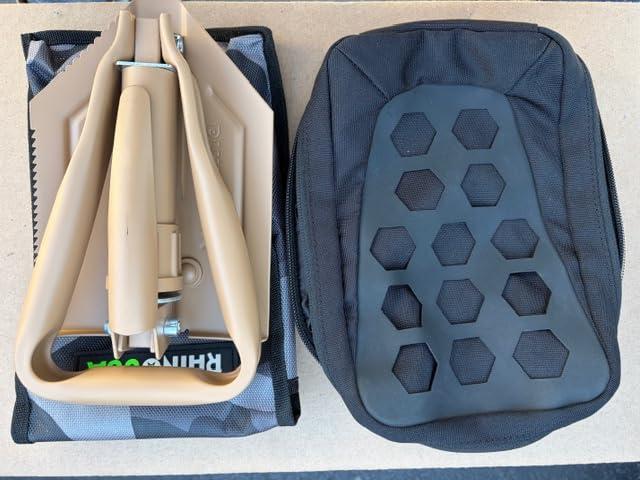 RHINO USA Folding Survival Shovel w/Pick - Heavy Duty Carbon Steel Military Style Entrenching Tool customer photo 2