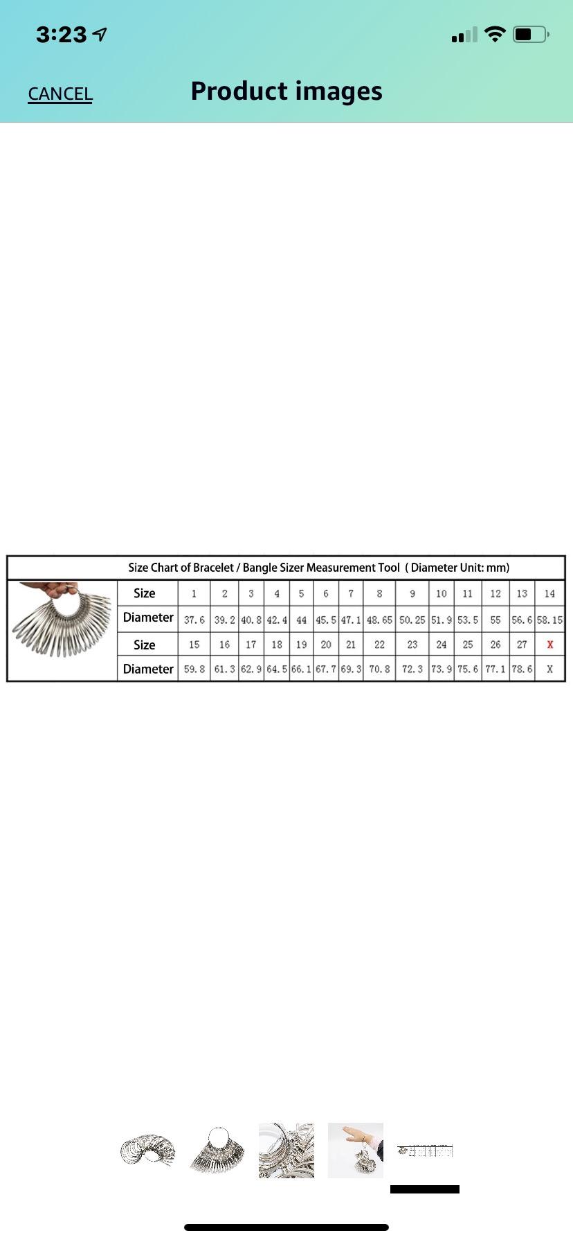 Bangle Sizer Bracelet Wrist Size Measure Tool Metal Jeweler's Professional Wrist Sizing Gauge Measuring US Sizes 1-27 customer photo 1