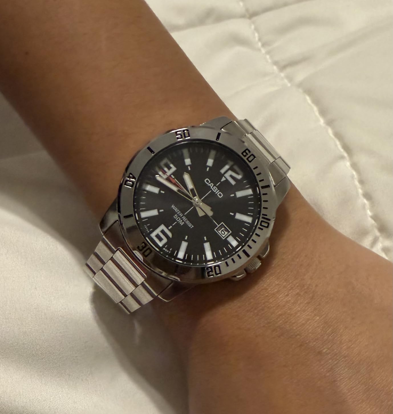 Casio MTP-VD01D-1BV Men's Enticer Stainless Steel Black Dial Casual Analog Sporty Watch, Quartz Movement customer photo 2