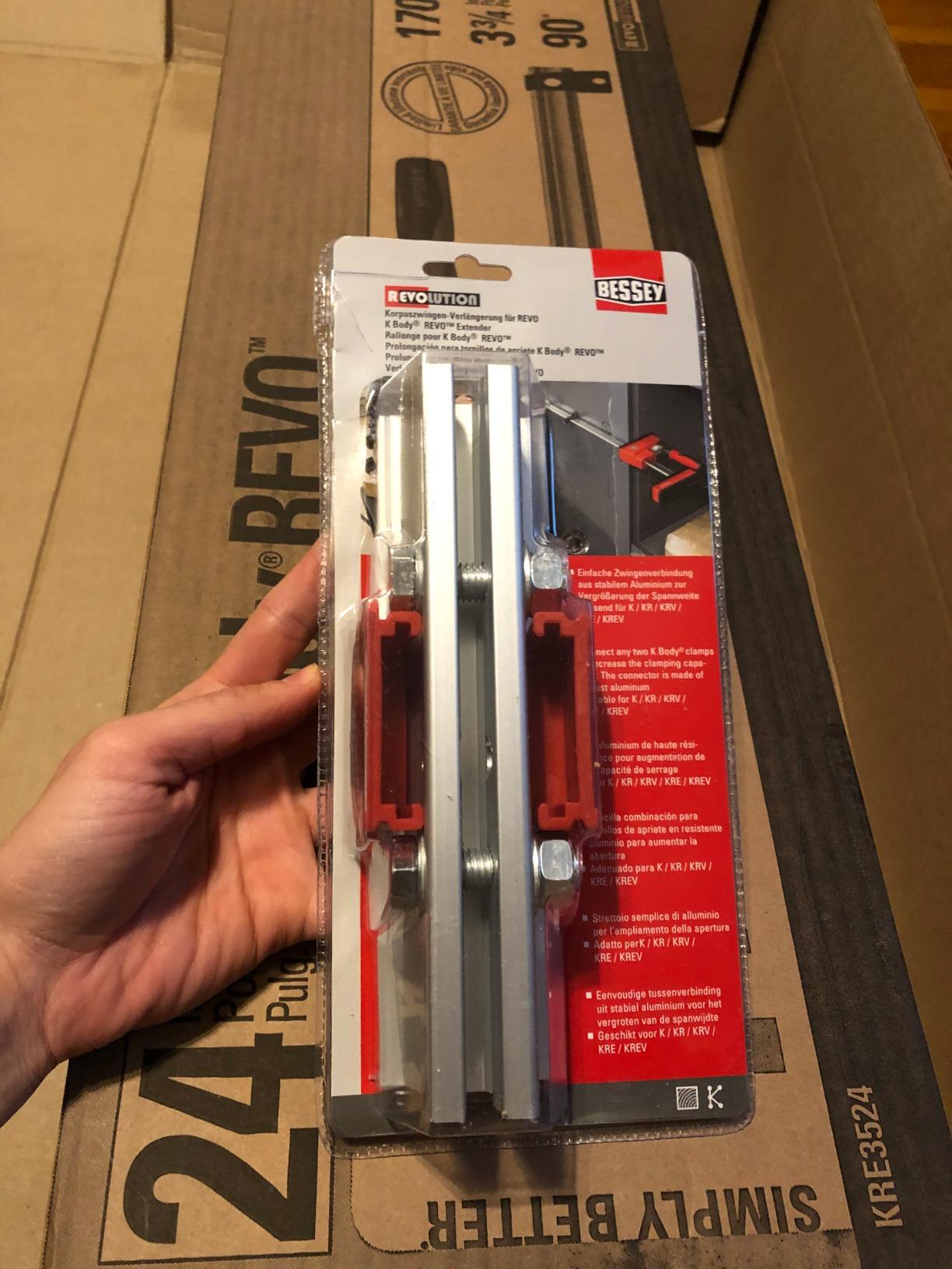 BESSEY KREK2440 K Body REVO Clamp Kit, 2 x 24 In., 2 x 40 In. and 1 set of KP Blocks - 1700 lbs Nominal Clamping Force. Spreader, and Woodworking Accessories - Clamps and Tools for Cabinetry customer photo 1