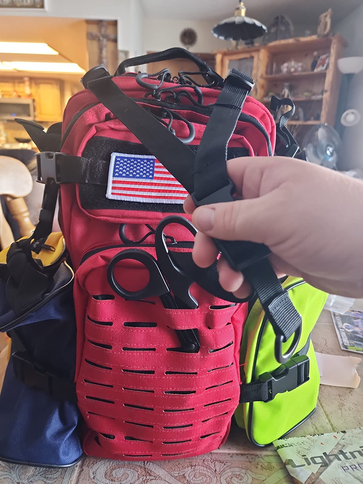 Lightning X Stocked EMS/EMT Trauma & Bleeding First Aid Responder Medical Backpack + Kit (Red) customer photo 1