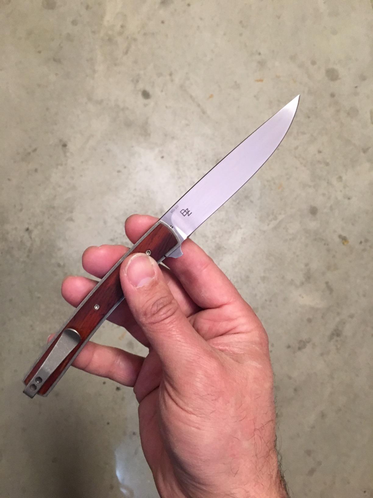 Boker Plus Urban Trapper Gentleman - Gentleman pocket knife with VG-10 blade - folder knife with cocobolo wood handle scales - small gentleman's pocket knife with clip customer photo 2