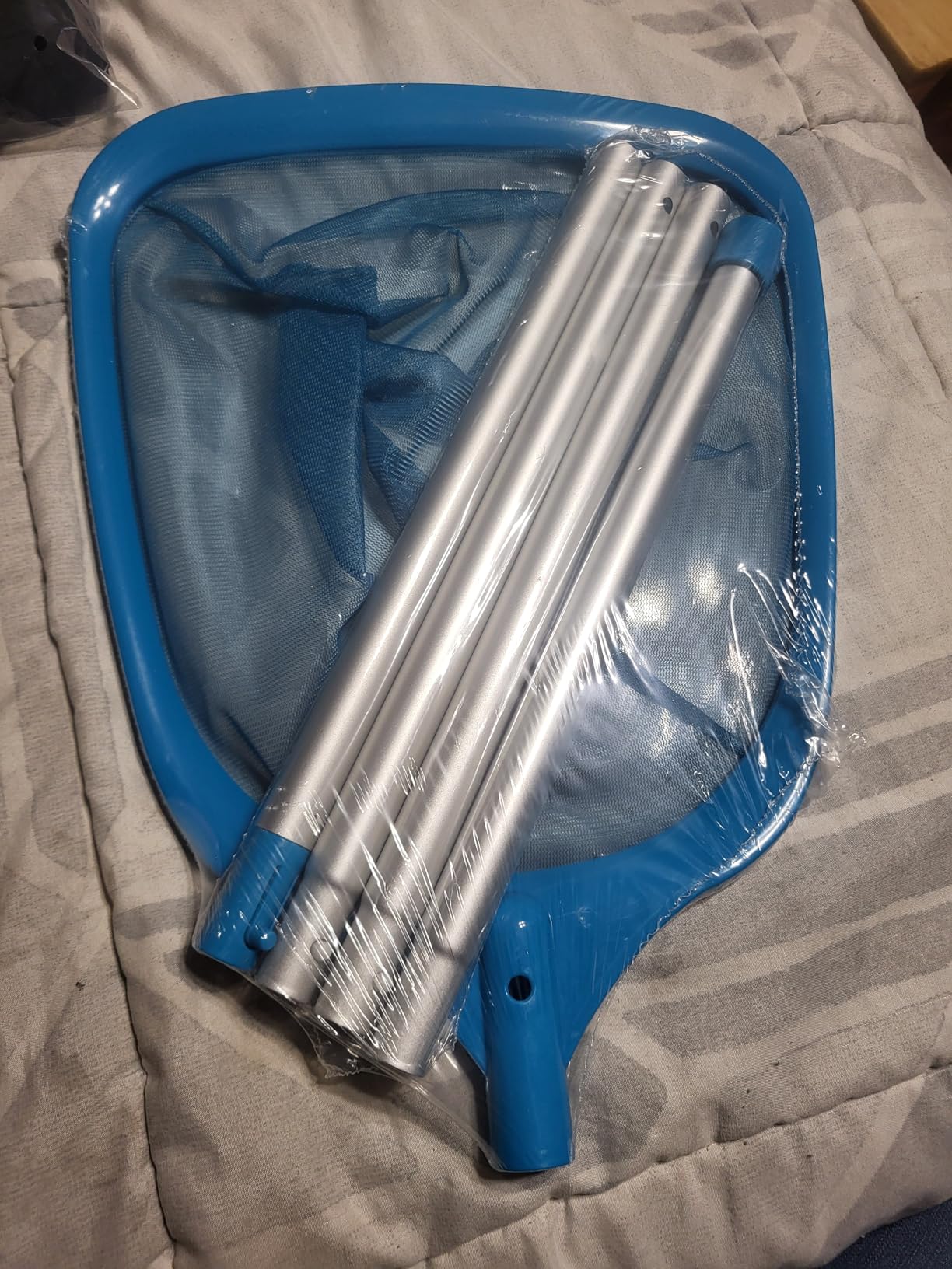 U.S. Pool Supply Swimming Pool 5 Foot Leaf Skimmer Net with 4 Aluminum Pole Sections - 6