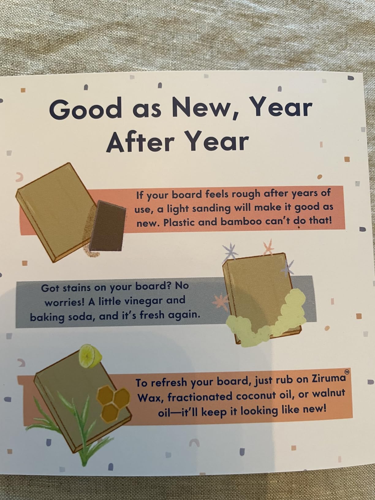 Non-Toxic Acacia Wood Cutting Board, Mineral Oil & Plastic Free, 16x11 in | Petroleum & BPA free. FSC-certified wood. Knife-friendly surface. Beeswax, flaxseed & lemon oil finish. customer photo 2