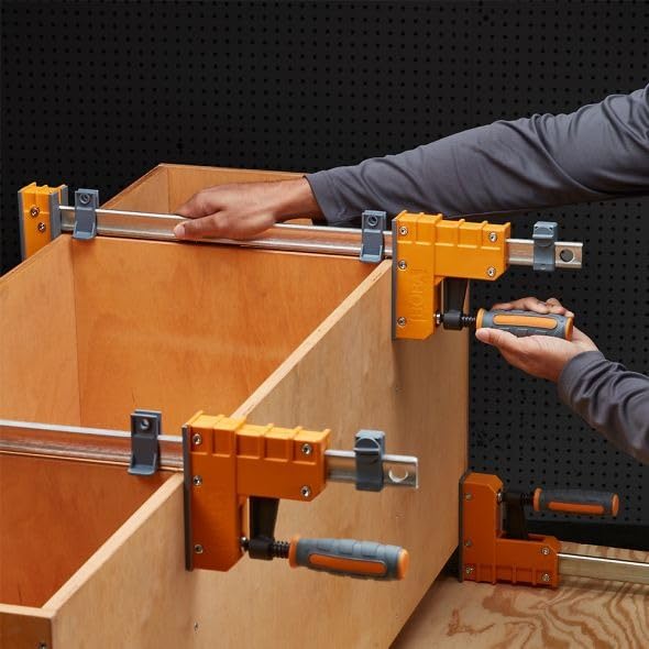 Bora 4 Pack Parallel Clamps for Woodworking - Two 24 Inch and Two 31 Inch Parallel Wood Clamps Heavy Duty Bar Clamp with 1100 Lbs of Clamping Force Each customer photo 2