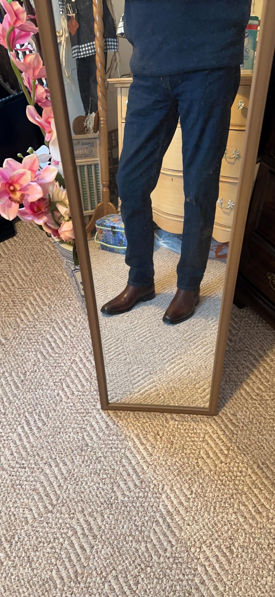 GIFENNSE Mens Chelsea Boots Leather Dress Boots for Men customer photo 2