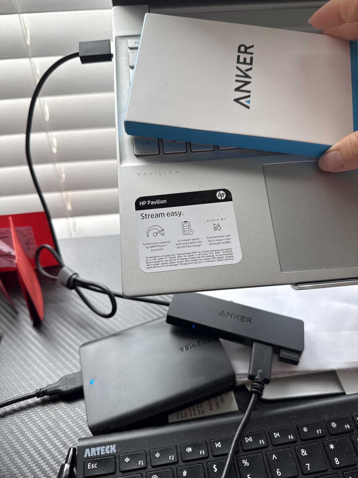 Anker USB Hub 4 Ports, Multiple USB 3.0 Hub, USB Splitter for Laptop, Extender for A Port Laptop, PC, Desktop and More [Charging Not Supported] (2ft USB-A) customer photo 1
