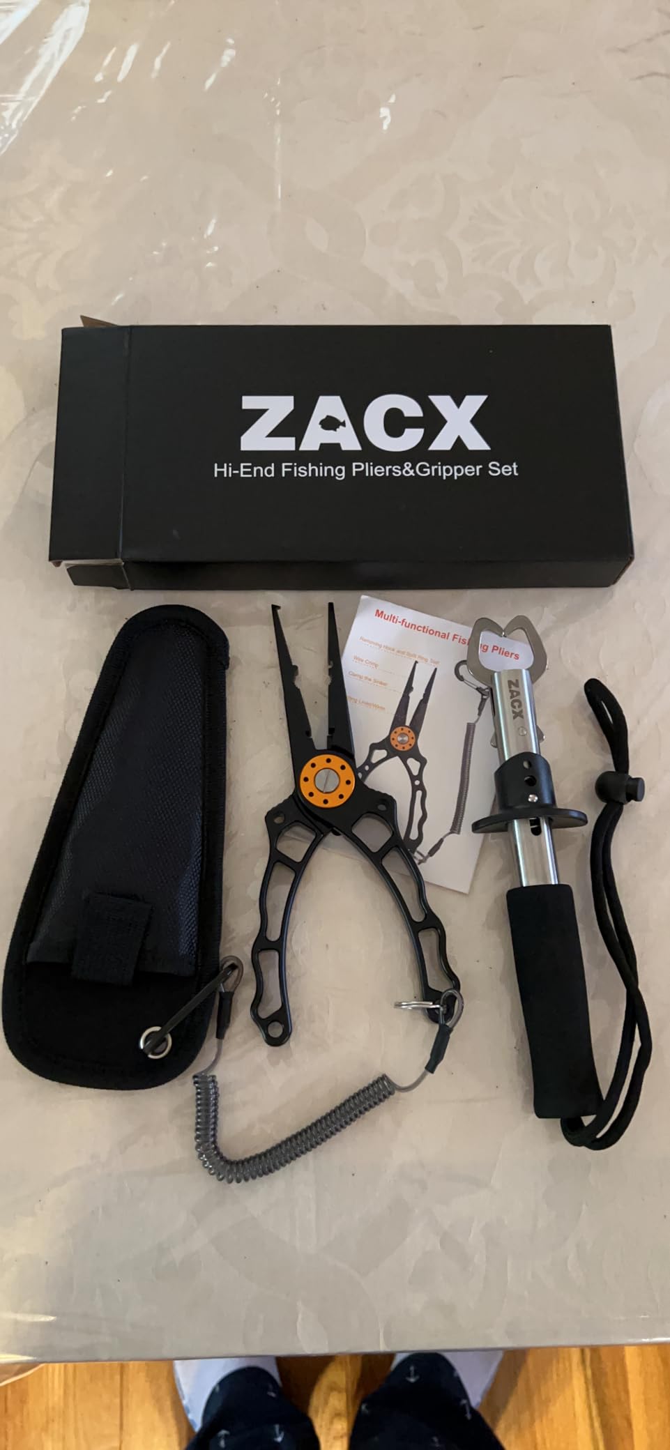 ZACX Fish Lip Gripper Pliers - Upgraded Multi-Function Hook Remover and Split Ring Pliers for Fly Fishing, Ice Fishing, Fishing Gear - Gift for Men customer photo 2