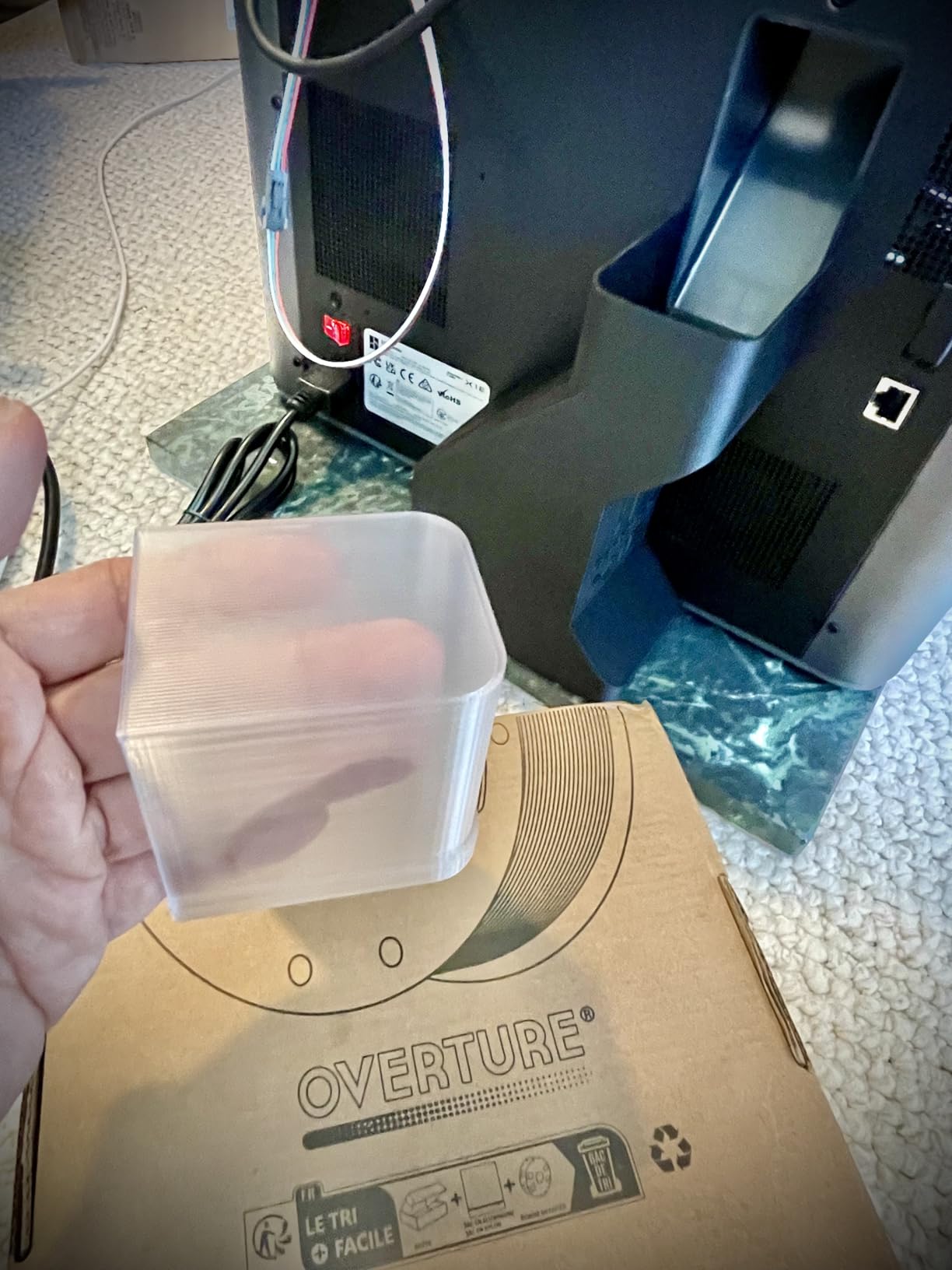 OVERTURE PETG Filament 1.75mm, High Speed 3D Printer Filament, Neatly Wound & Clog-Free, 1kg Spool (2.2lbs) Rapid PETG, Dimensional Accuracy +/- 0.02mm, Fit Most FDM Printers (Black (1-Pack)) customer photo 1