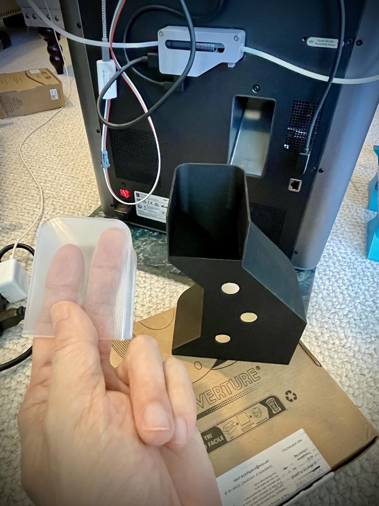 OVERTURE PETG Filament 1.75mm, High Speed 3D Printer Filament, Neatly Wound & Clog-Free, 1kg Spool (2.2lbs) Rapid PETG, Dimensional Accuracy +/- 0.02mm, Fit Most FDM Printers (Black (1-Pack)) customer photo 2