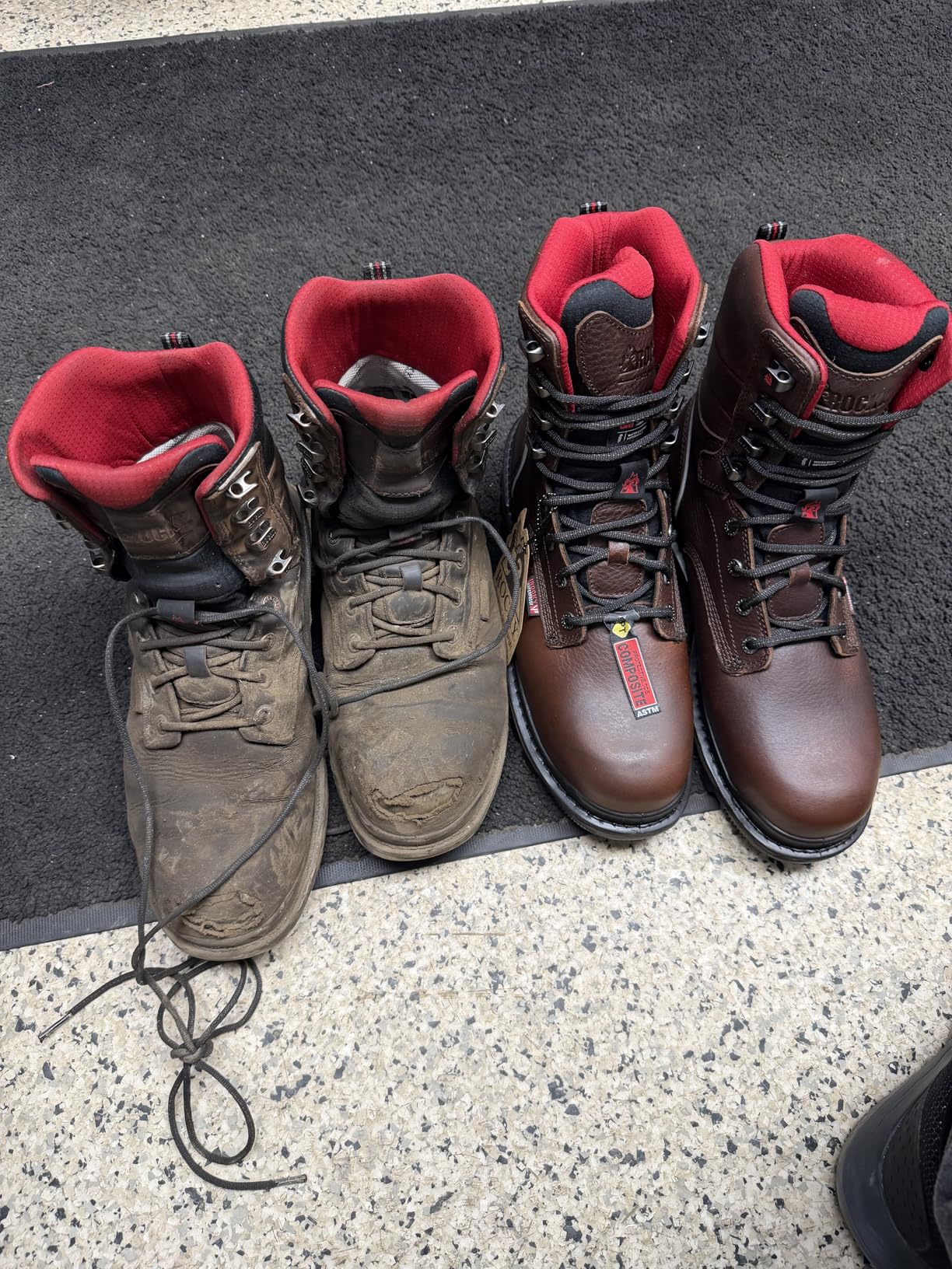 ROCKY Men's Rams Horn Composite Toe Waterproof Insulated Work Boots customer photo 1