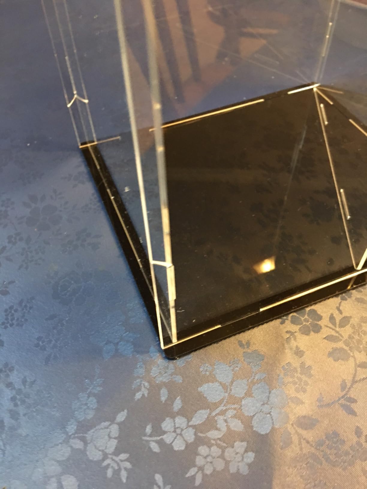 LANSCOERY Acrylic Display Case, 8x8x10 in, Upgraded Thickened UV-Resistant Showcase, 98% Clarity Dustproof Box with Glossy Black Base for Action Figures, LEGO & Models customer photo 2