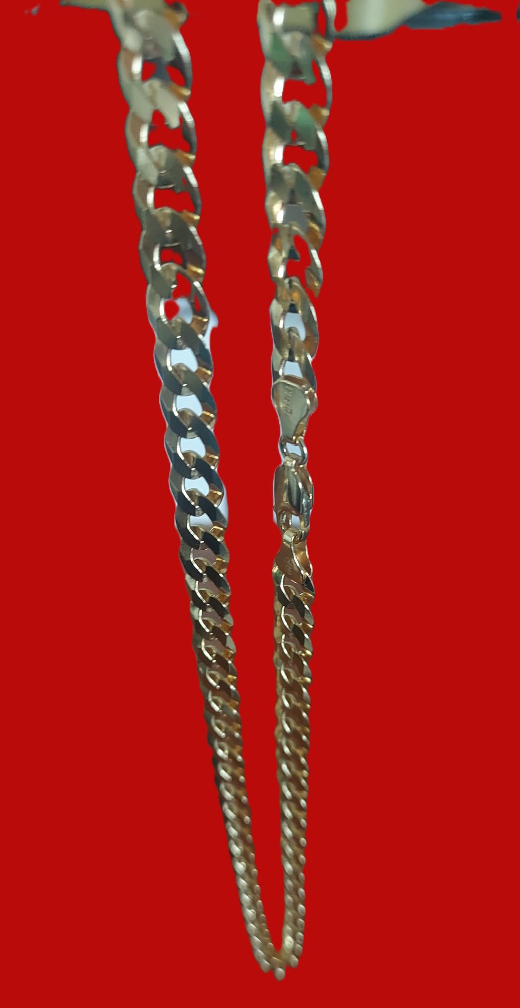 Miabella 18K Gold Plated 925 Sterling Silver Cuban Link Chain Men Necklace | 7mm, Italian Diamond-Cut Curb Chain, Fine Jewelry, Made in Italy customer photo 2