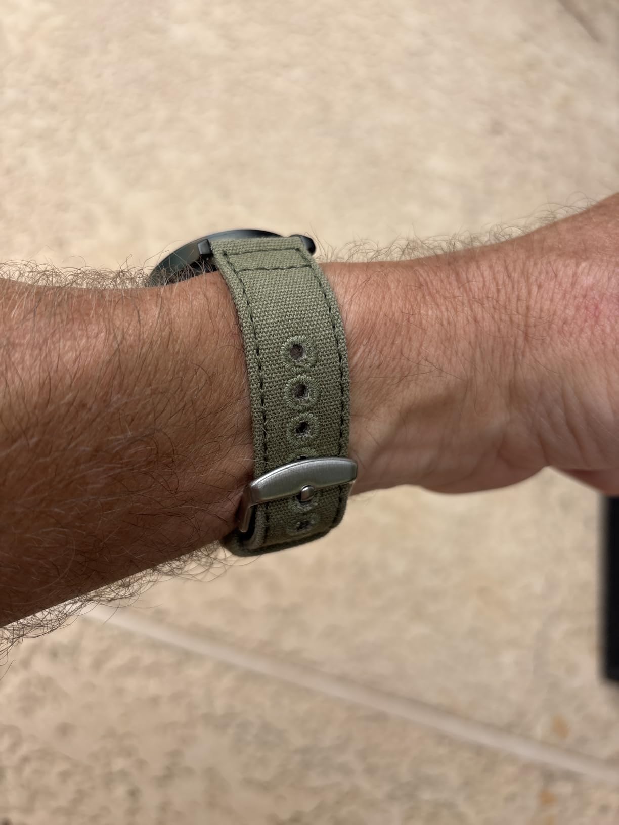 Archer Watch Straps - Canvas Quick Release Watch Bands (Faded Olive, 20mm) customer photo 2
