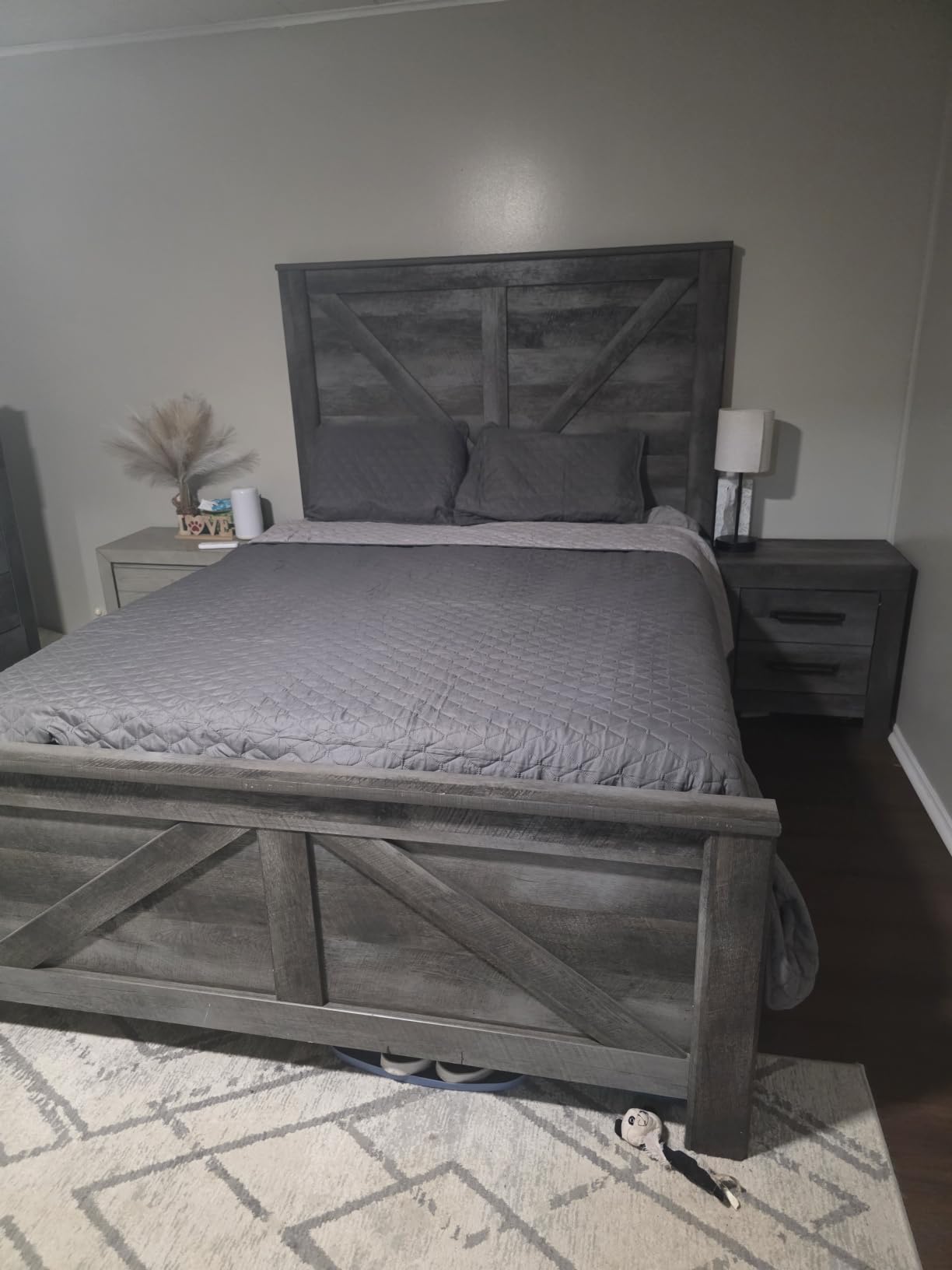 Exclusivo Mezcla Reversible Full Queen Quilt Bedding Set, Grey | Lightweight Bedspreads with 2 Pillow Shams, Soft Microfiber, All Season Bed Coverlets for Bedroom Guest Room, 90x96 Inch customer photo 1