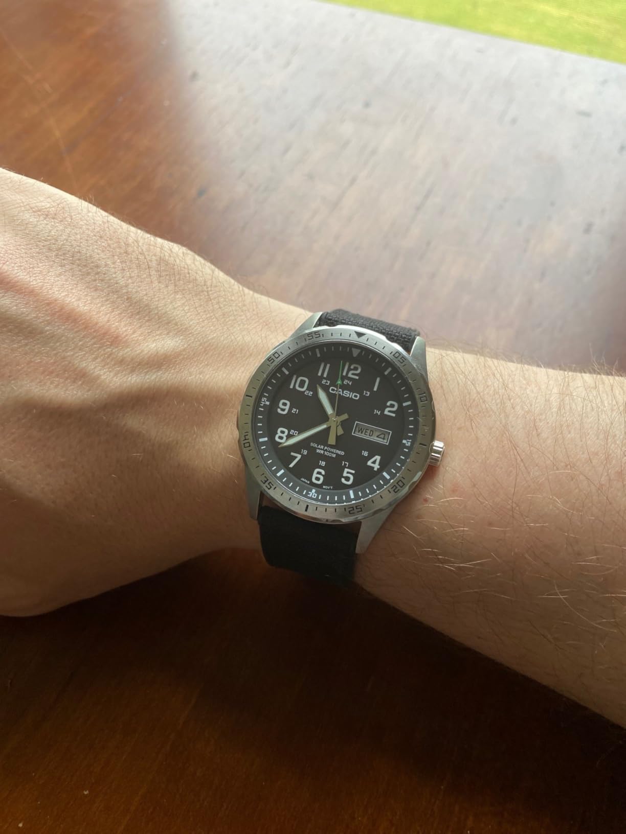 Timex MTPS120L Series | Unisex Analog Solar Powered Watch | 100M WR | Stainless Steel Case | Military Styling customer photo 2