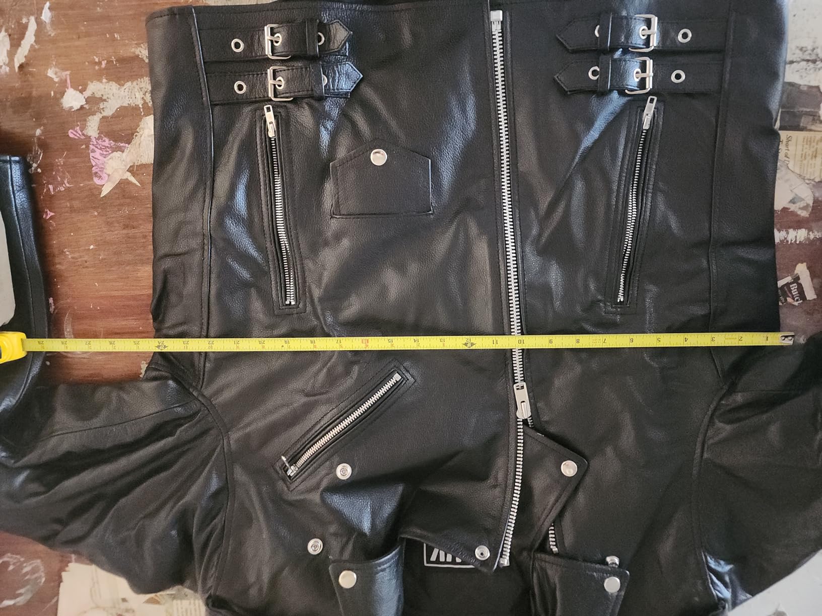 HWK Brando Leather Motorcycle Jacket for Men, Genuine Black Leather Jacket with Removable CE Armor for Motorbike Riding customer photo 1