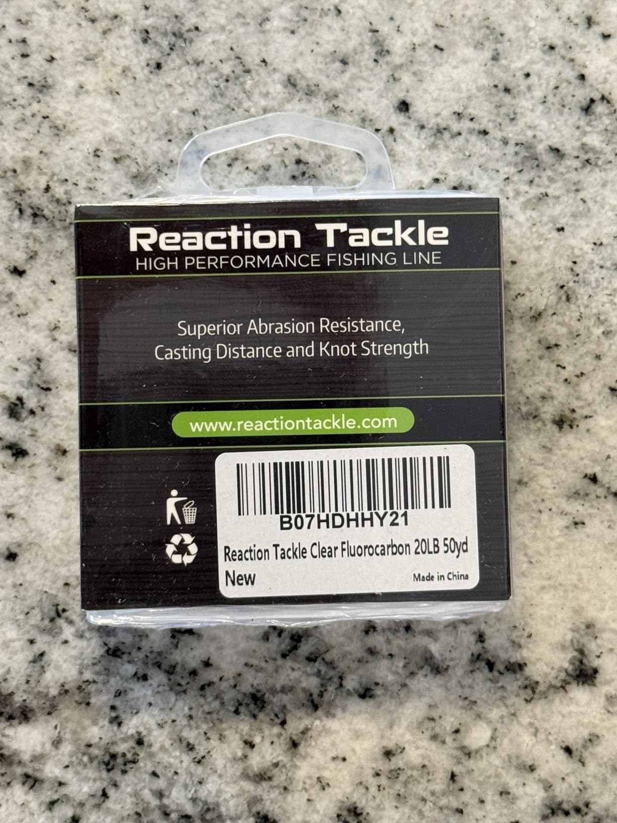 Reaction Tackle 100% Pure Fluorocarbon Fishing Line - High Strength, Abrasion-Resistant, Fast-Sinking, Virtually Invisible - Saltwater and Freshwater Leader Line customer photo 2