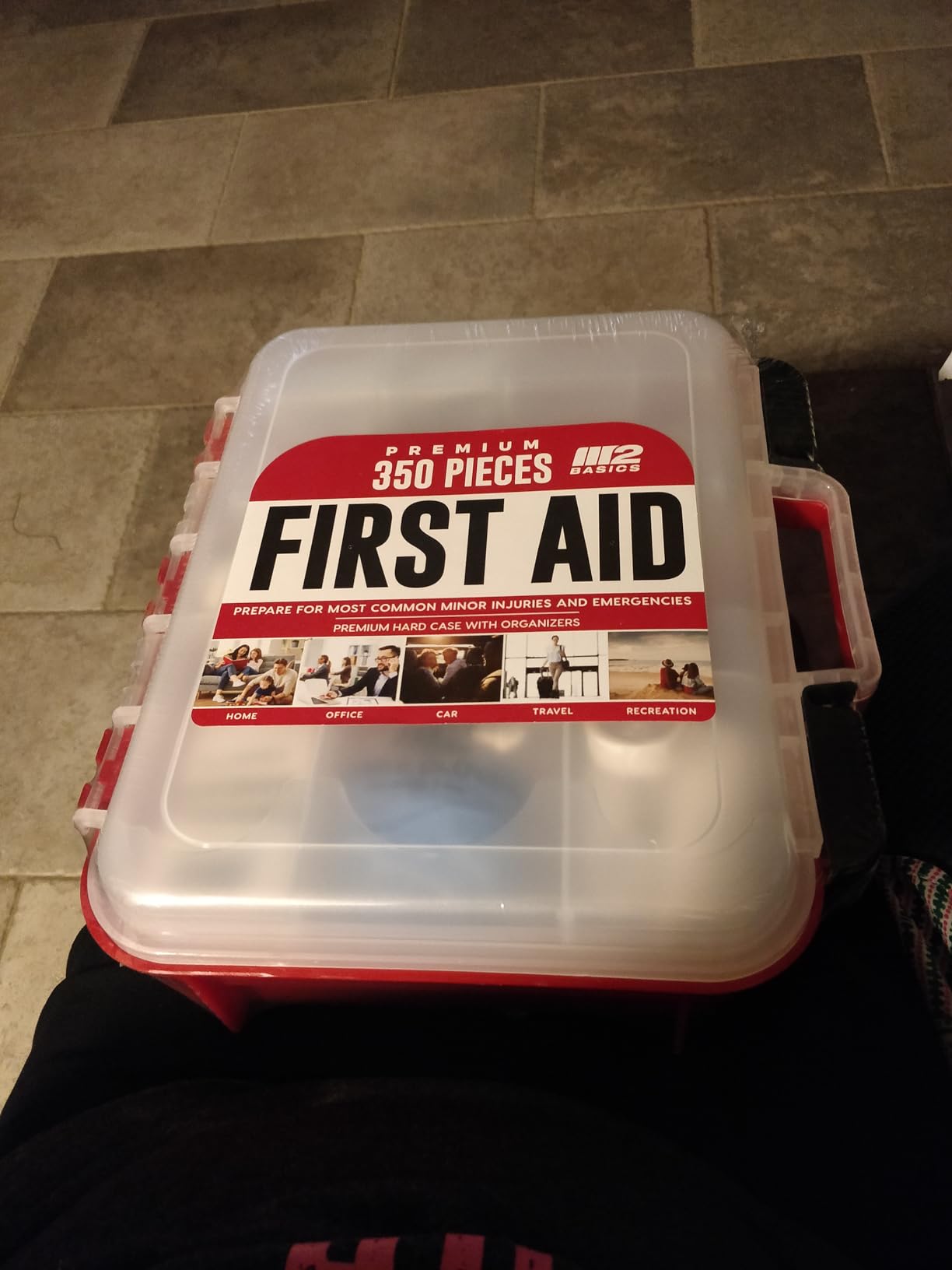 M2 BASICS 350 Piece Professional Wall-Mount First Aid Kit, Home, Business | Dual-Layer Hard Case, Office, Warehouse, Jobsite, Garage, Vehicle, Workplace Safety, Classroom And Emergency Readiness customer photo 1