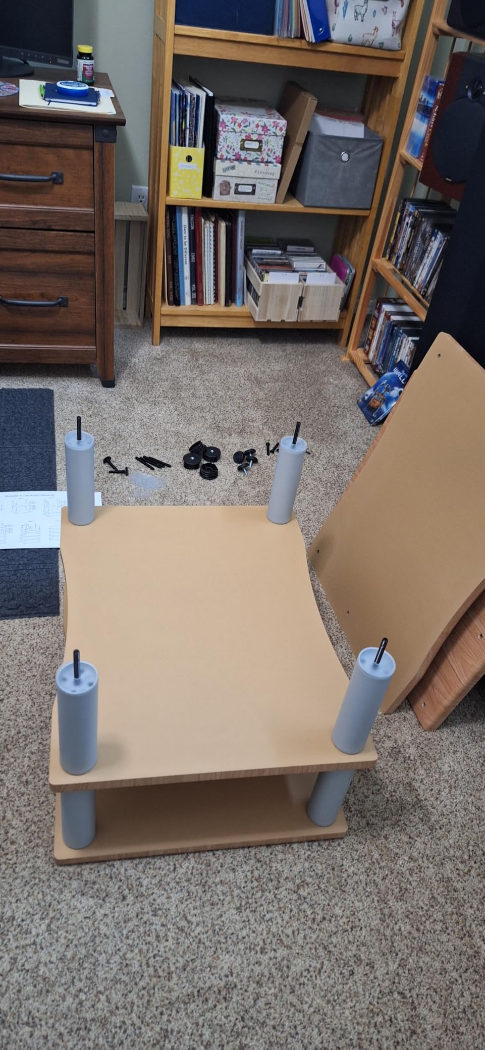 Monolith by Monoprice Heavy Duty 4 Tier Audio Stand XL 1 inch Shelf Thickness Maple customer photo 1