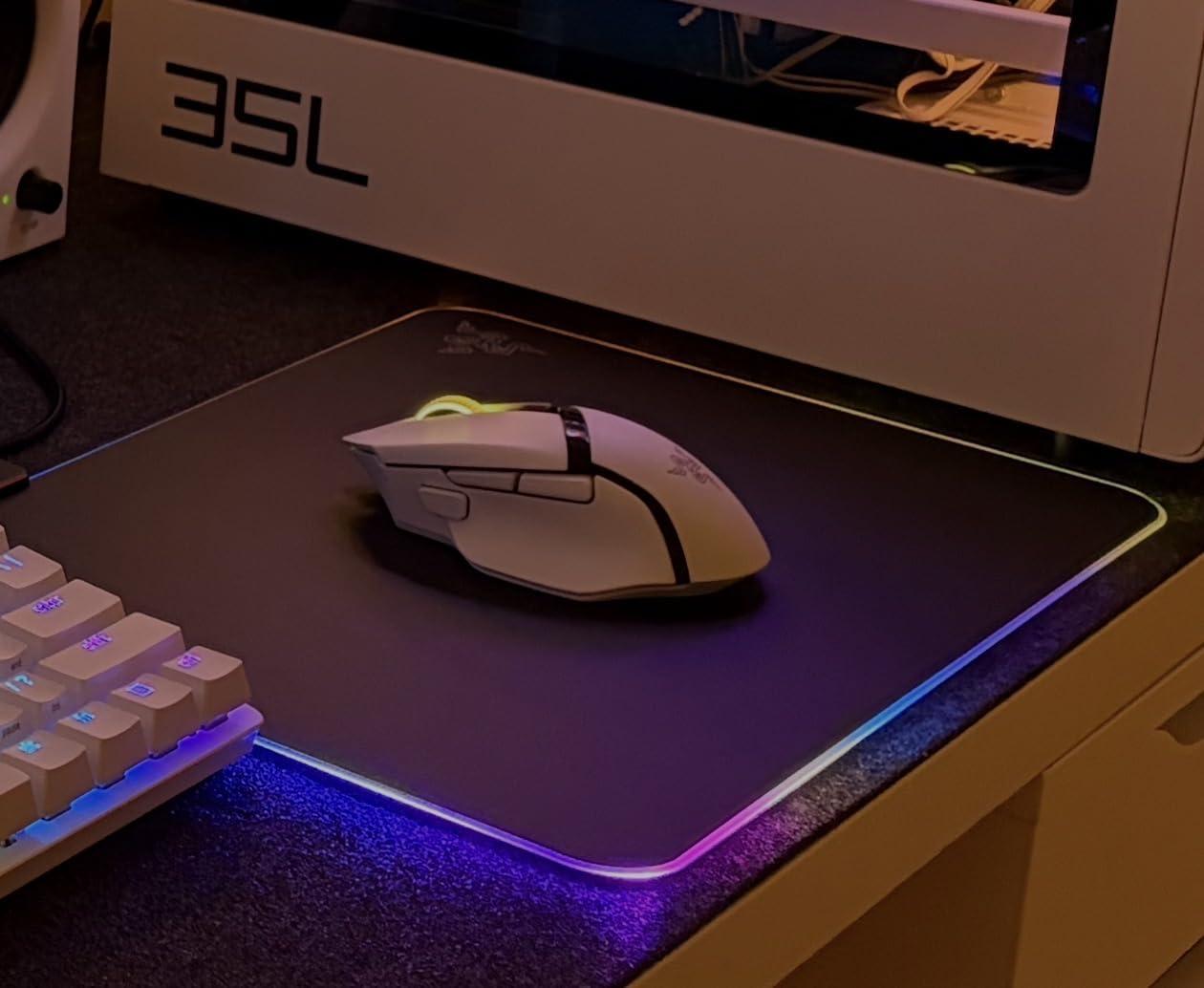 Razer Firefly Hard V2 RGB Gaming Mouse Pad - Customizable Chroma Lighting, Built-in Cable Management, Balanced Control & Speed, Non-Slip Rubber Base customer photo 1