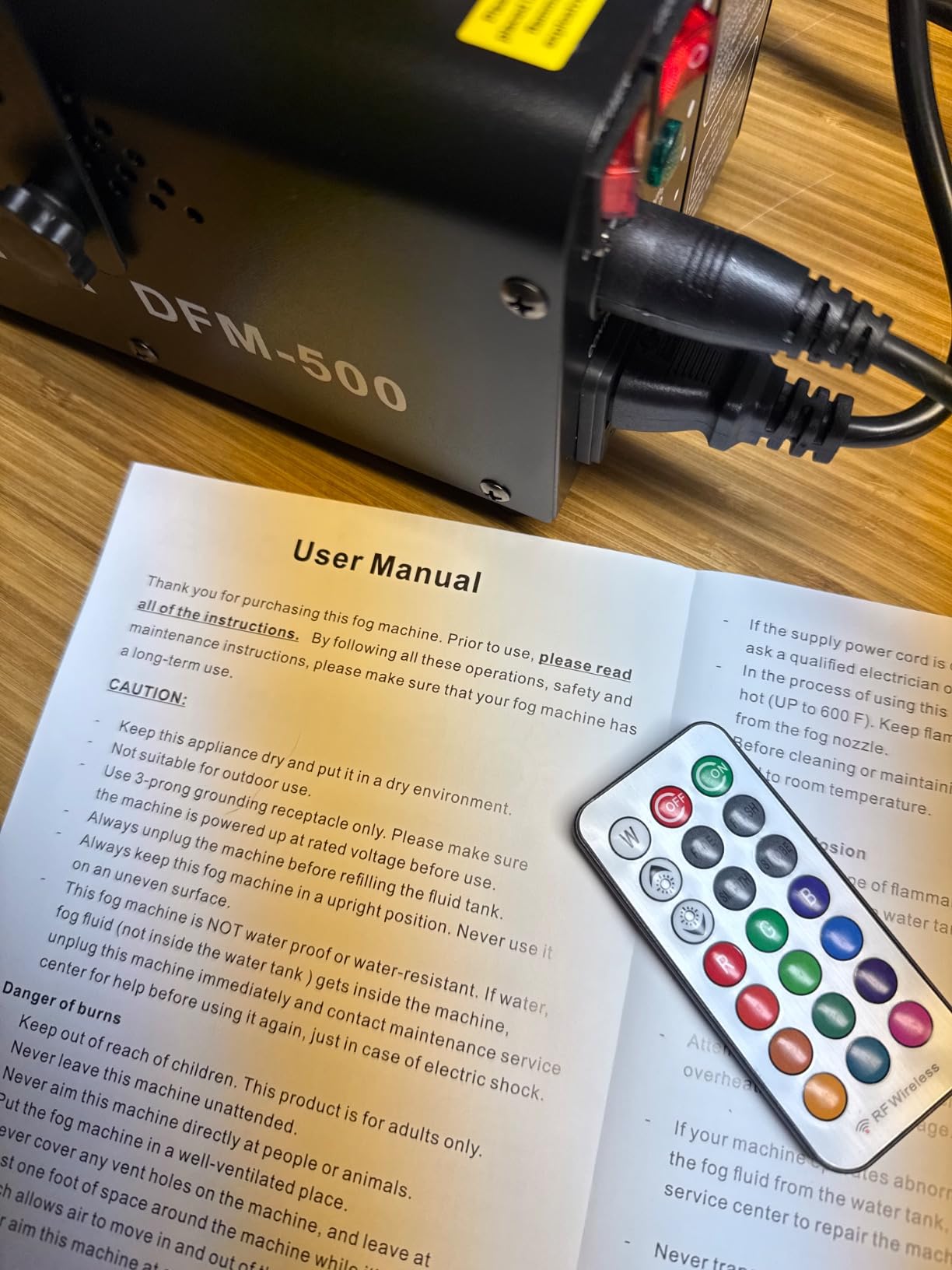 Donner Fog Machine with 13 Colors, 500W 2000CFM Party Smoke Machine with RGB LED Light, 2 Wireless Remote Controls, for Halloween Festival Wedding Indoor Use customer photo 1