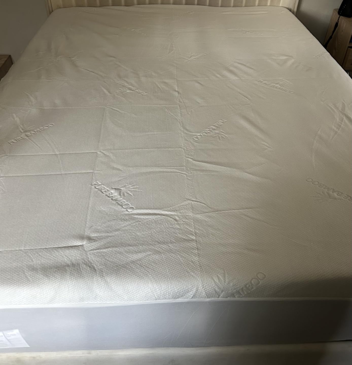 Queen Mattress Protector by PURE BAMBOO, Waterproof - Viscose Derived from Bamboo, Breathable, Noiseless Mattress Cover Protects Against Moisture, Spills, Stains (Queen) customer photo 1