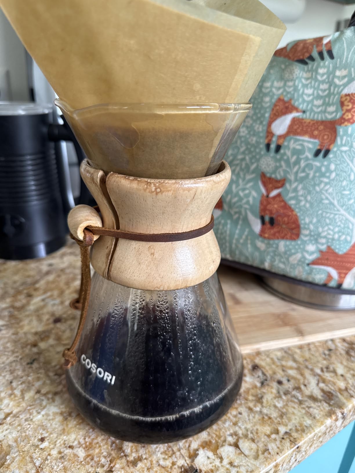 Cosori Pour Over Coffee Maker with Double Layer Stainless Steel Filter, 8-Cup, 34oz, Drip Coffee Maker, Coffee Dripper Brewer, High Heat Resistant Carafe, also for Camping, Hiking customer photo 2