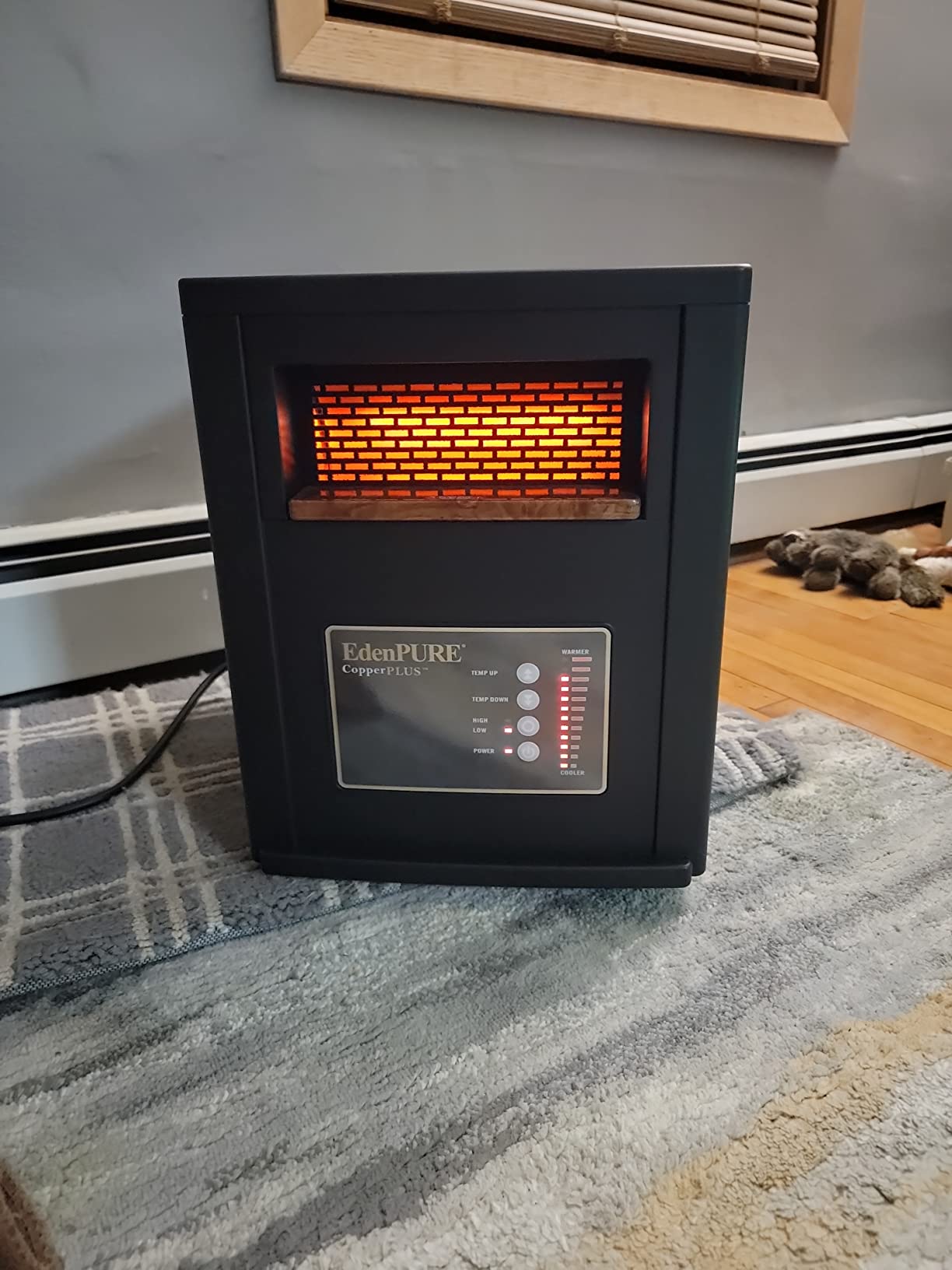 EdenPURE Classic CopperPLUS Infrared Heater - 1500 W Energy-Efficient Zone Heater for Large Rooms up to 1000 sq ft - Quiet Operation, Cool-Touch Safety, Portable Comfort for Home, Bedroom or Office customer photo 1
