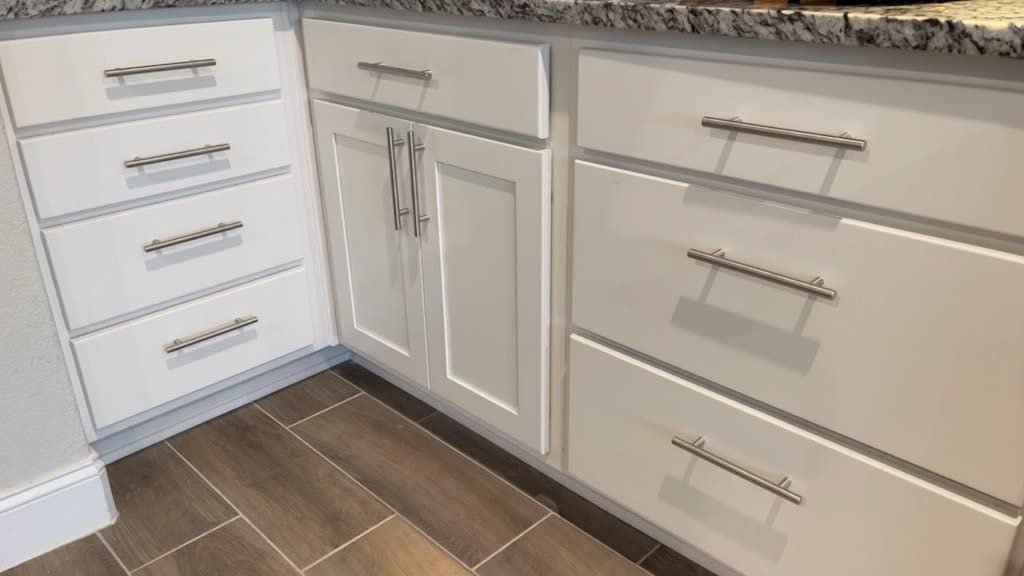 Ravinte 30 Pack 5 Inch Kitchen Square Cabinet Handles Brushed Nickel Drawer Pulls for Cupboard Hardware customer photo 2