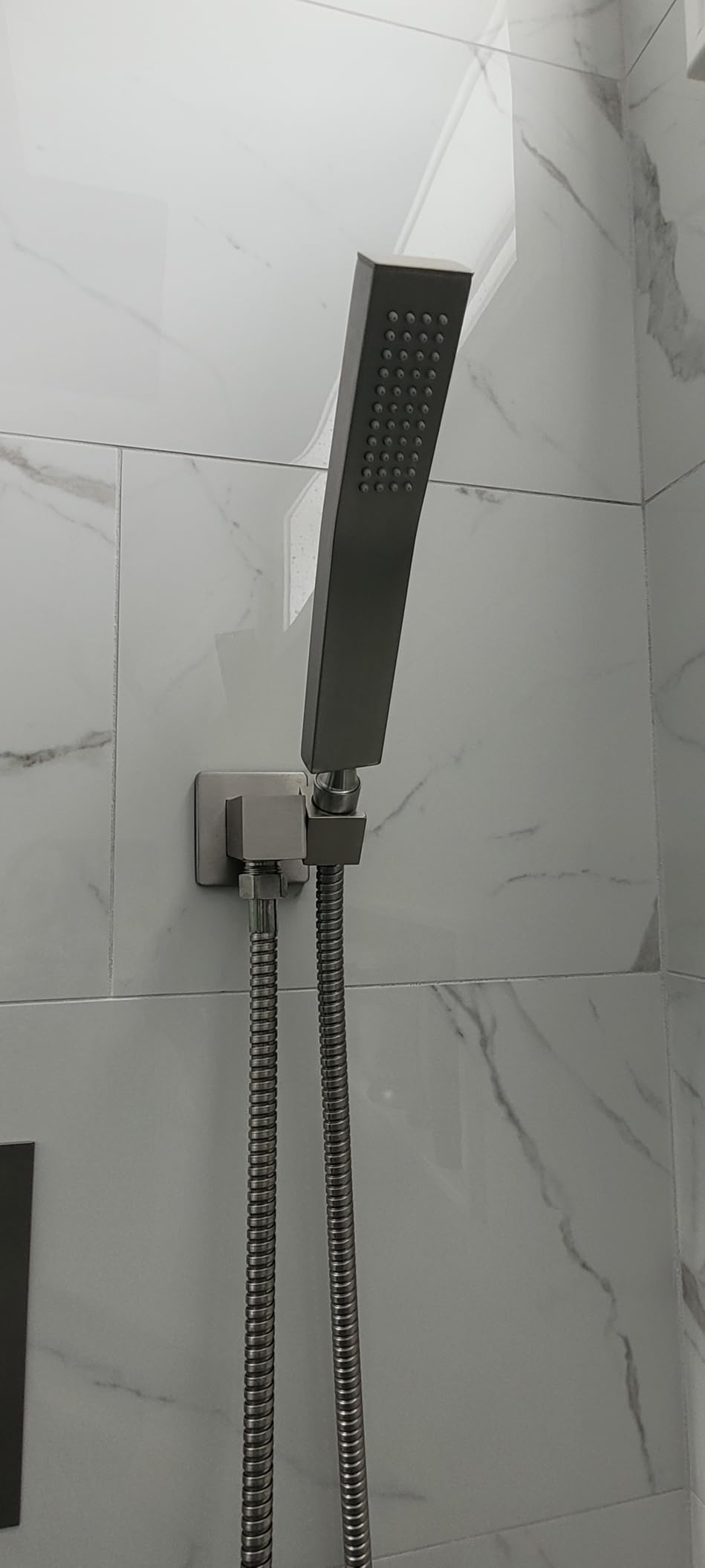 gotonovo Shower Faucet Set with Handheld Spray Brushed Nickel,12'' Head | SUS304 Rainfall Shower Head and Handle Set System Fixture,Pressure Balance Valve Trim Kit,Single Handle,Wall Mount,All Metal customer photo 1