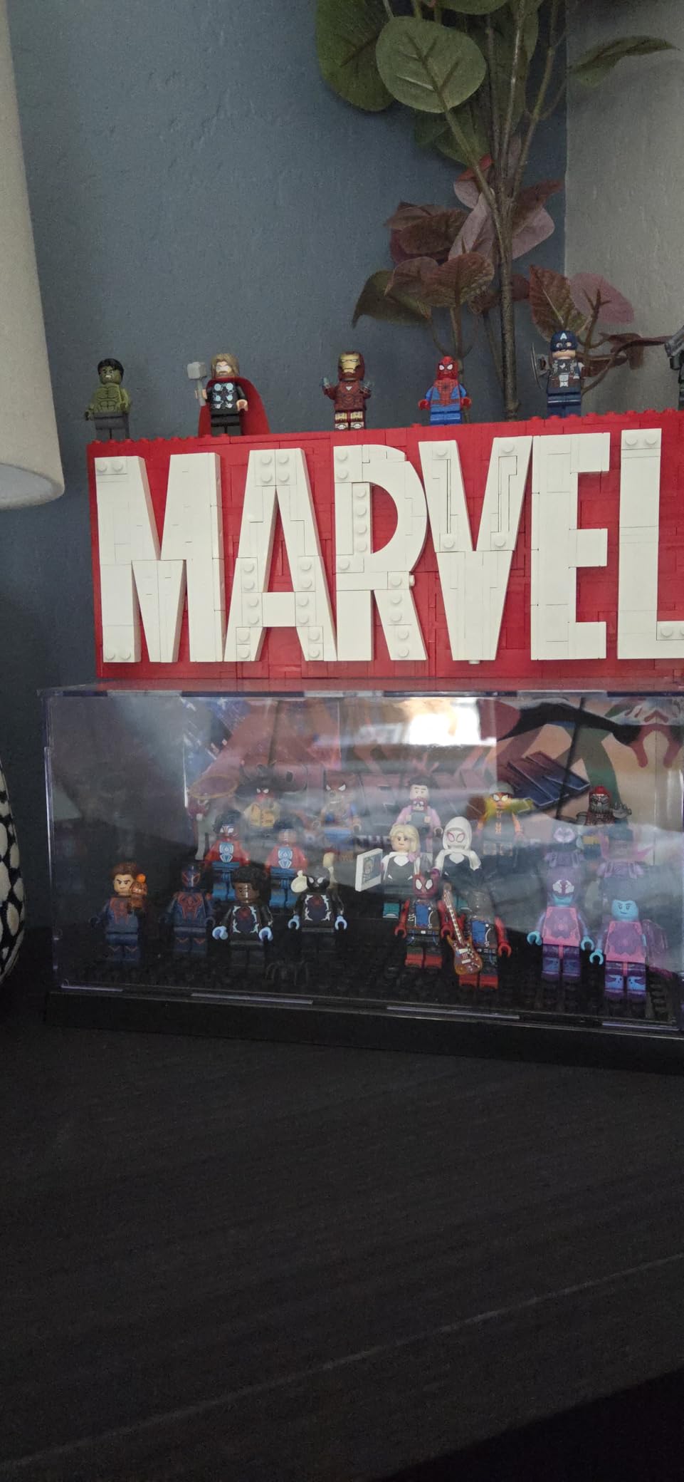 Minifigure Display Case for LEGO, 3-Tier Acrylic Dustproof, Black, Holds 35 Minifigures, Stackable Desk Display customer photo 2